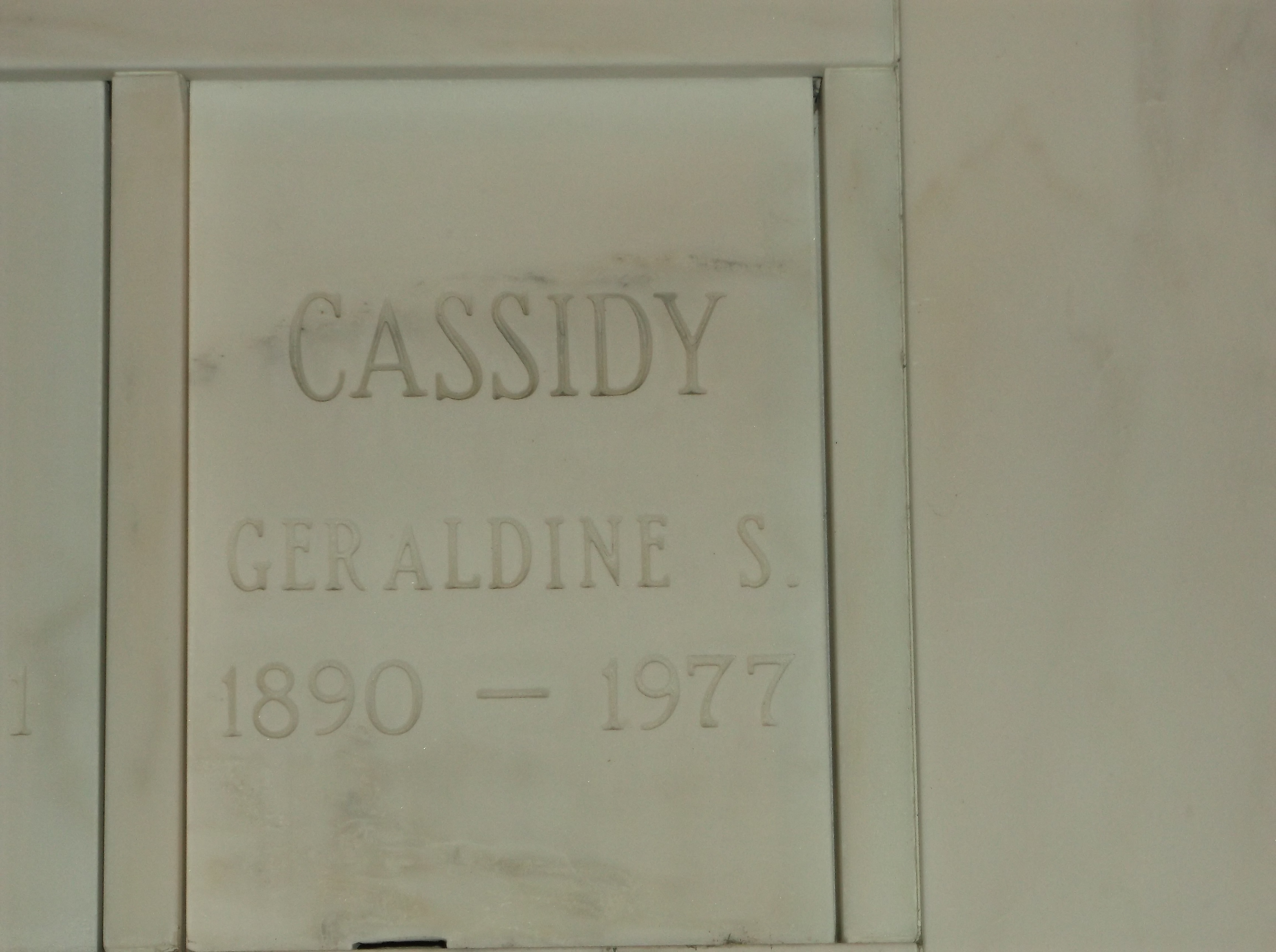 Geraldine S Cassidy