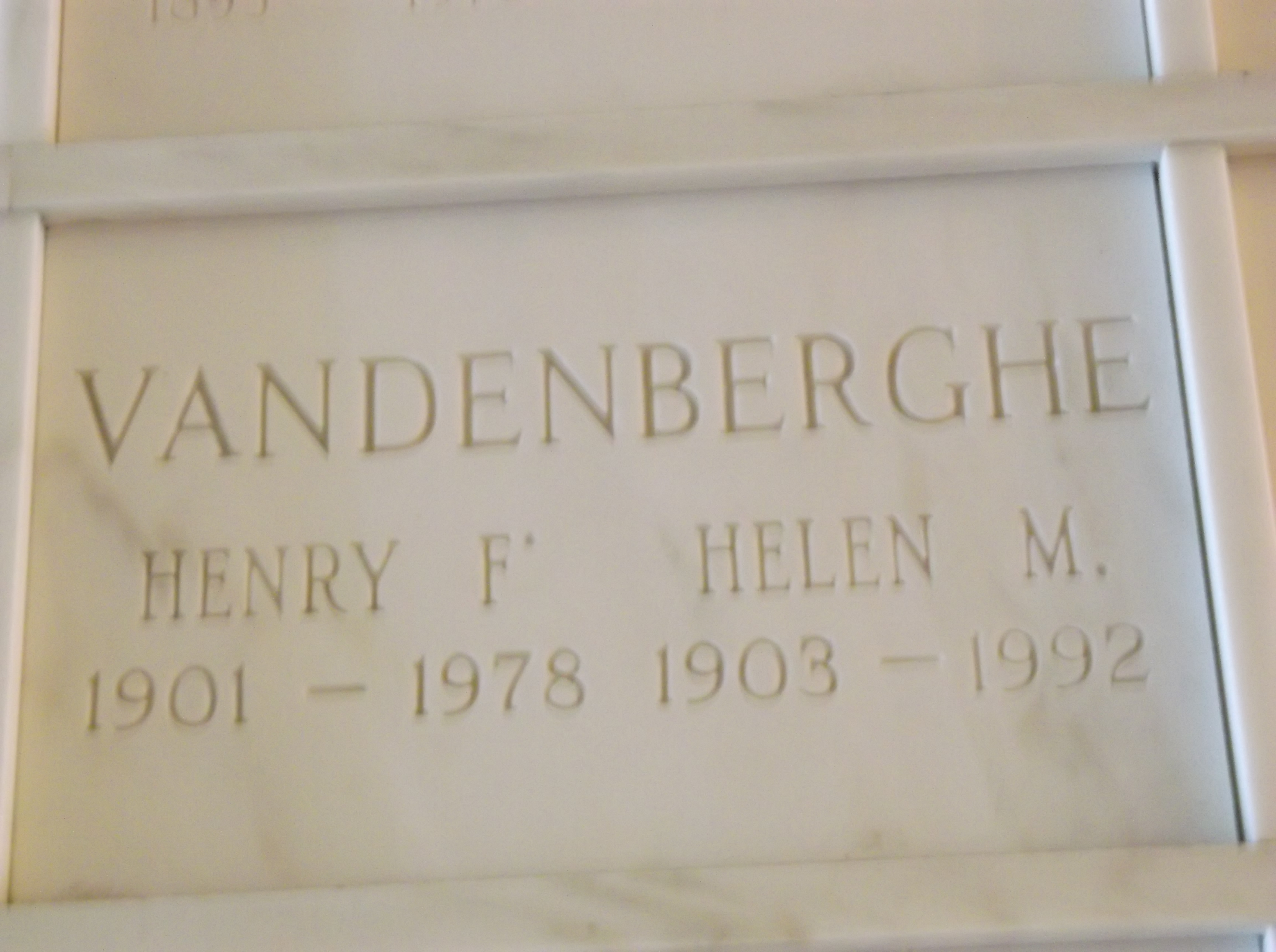 Henry F Vandenberghe
