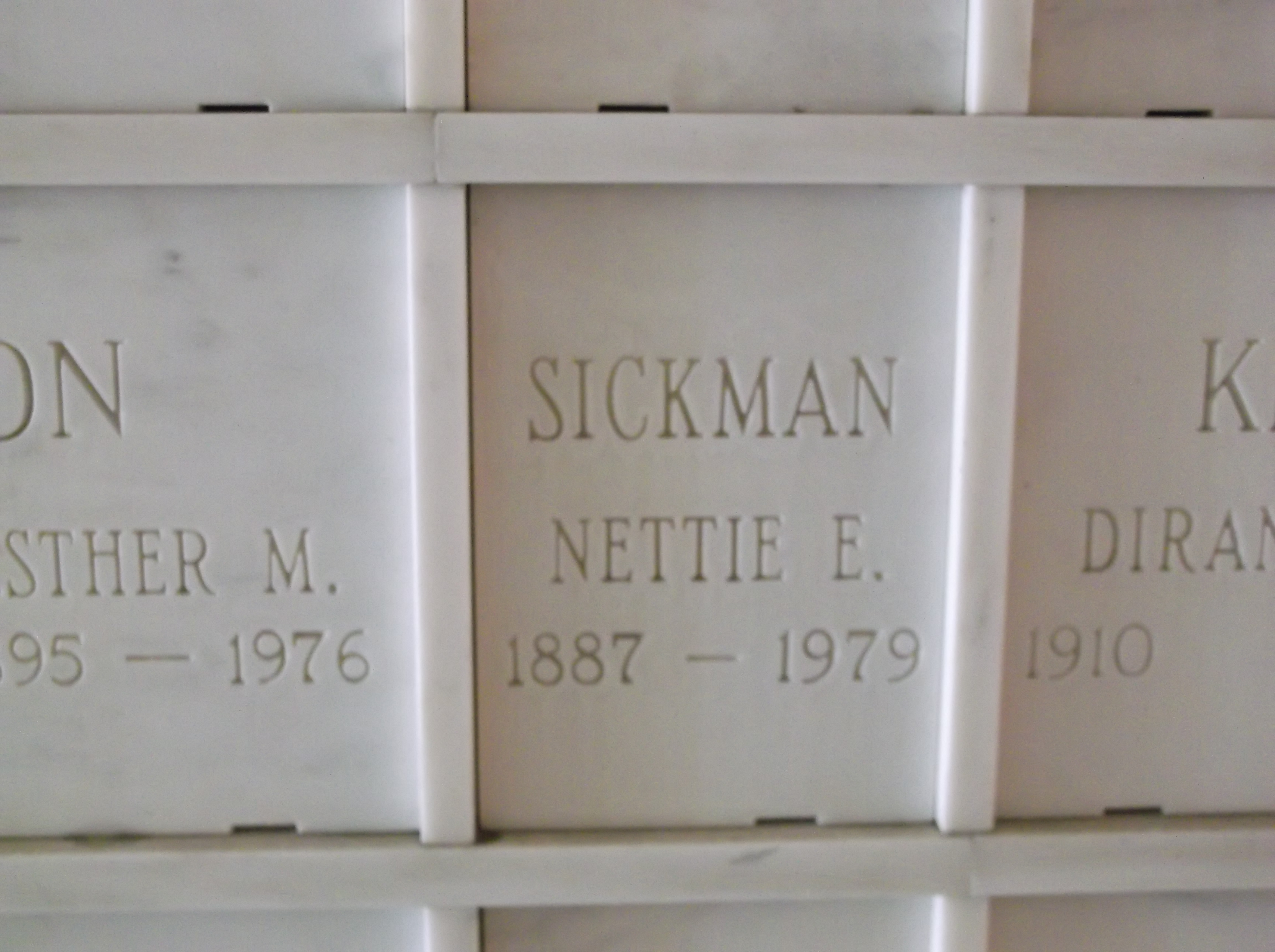 Nettie E Sickman