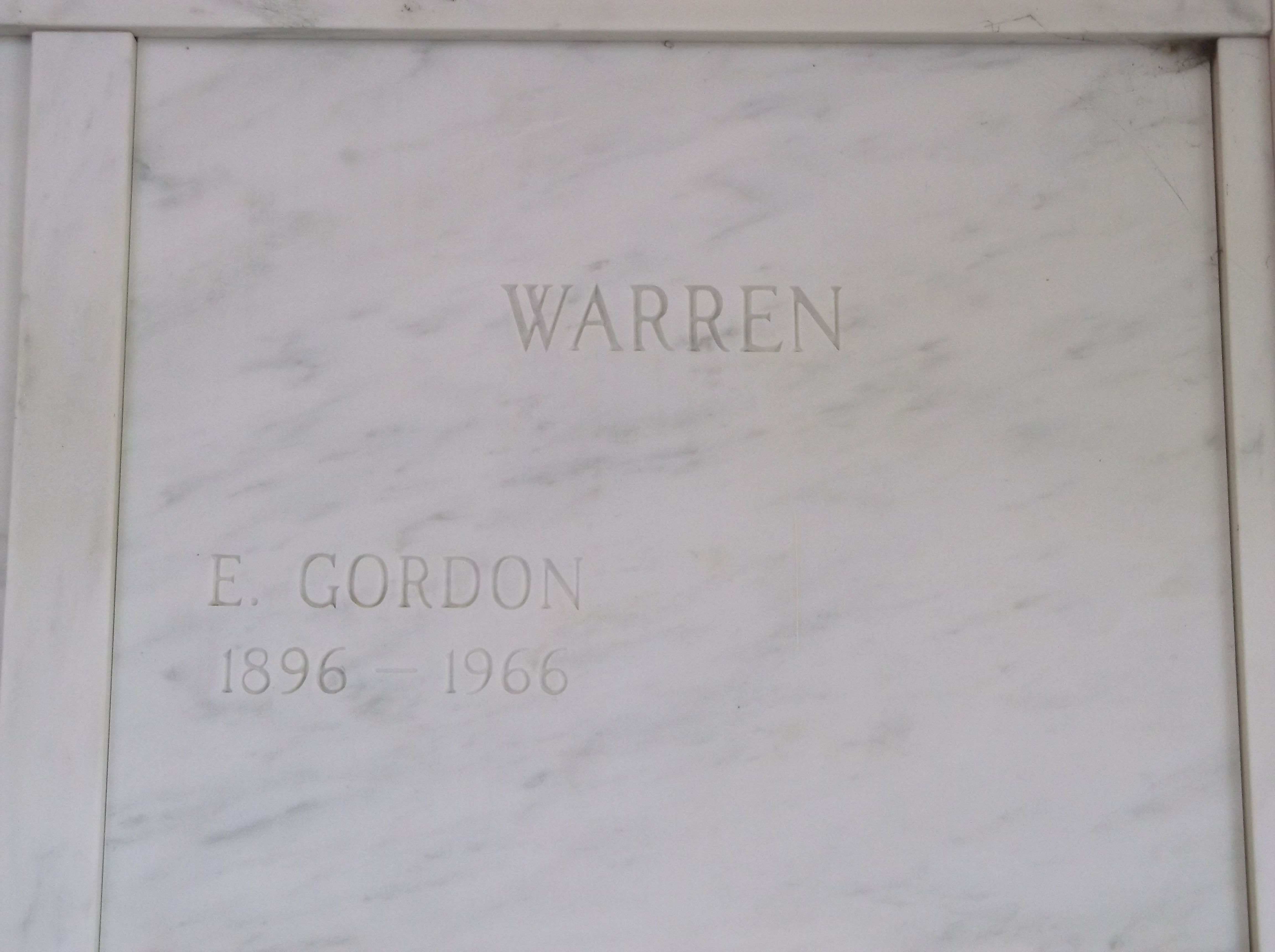 E Gordon Warren