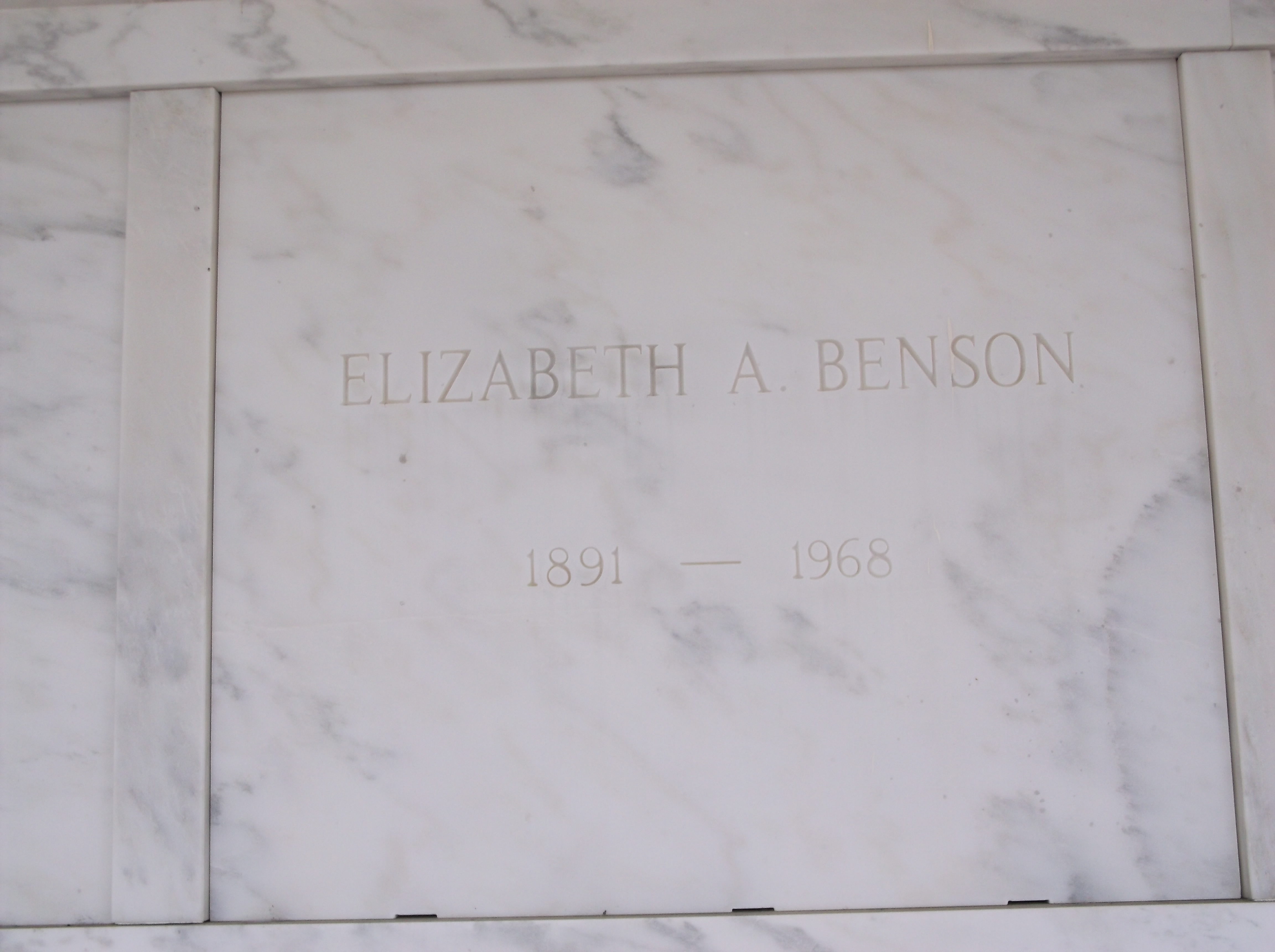 Elizabeth A Benson