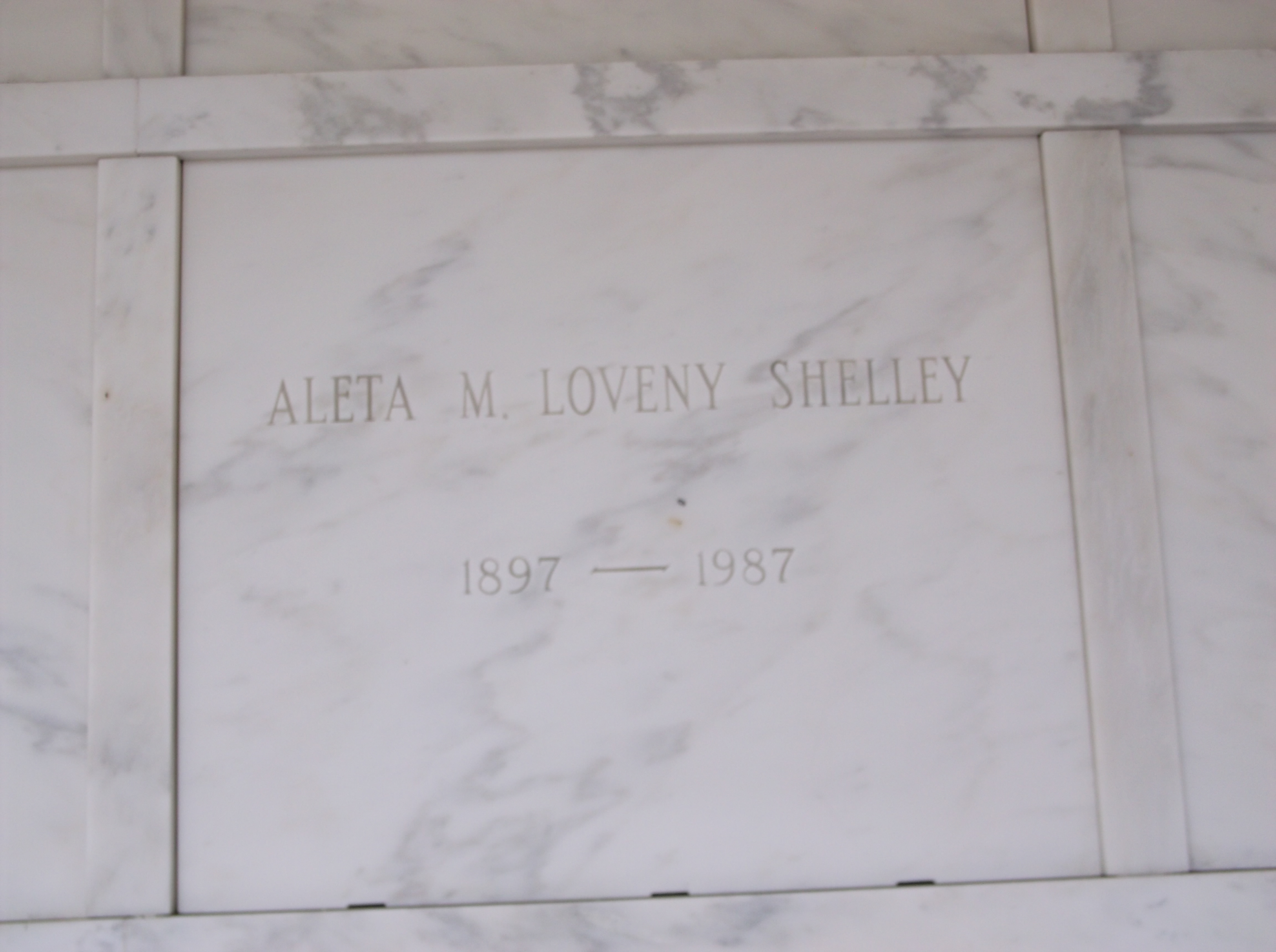 Aleta M Loveny Shelley