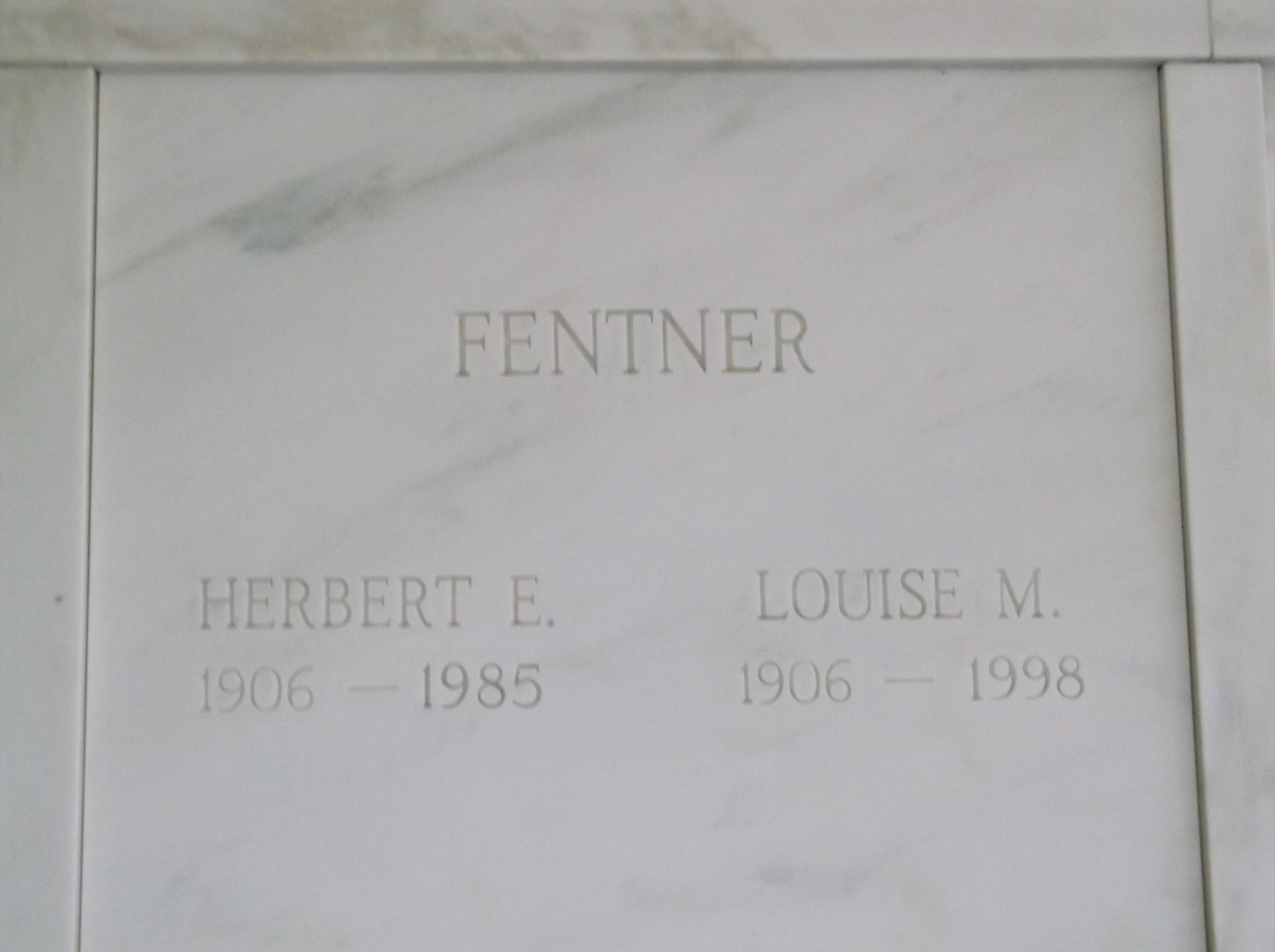 Louise M Fentner