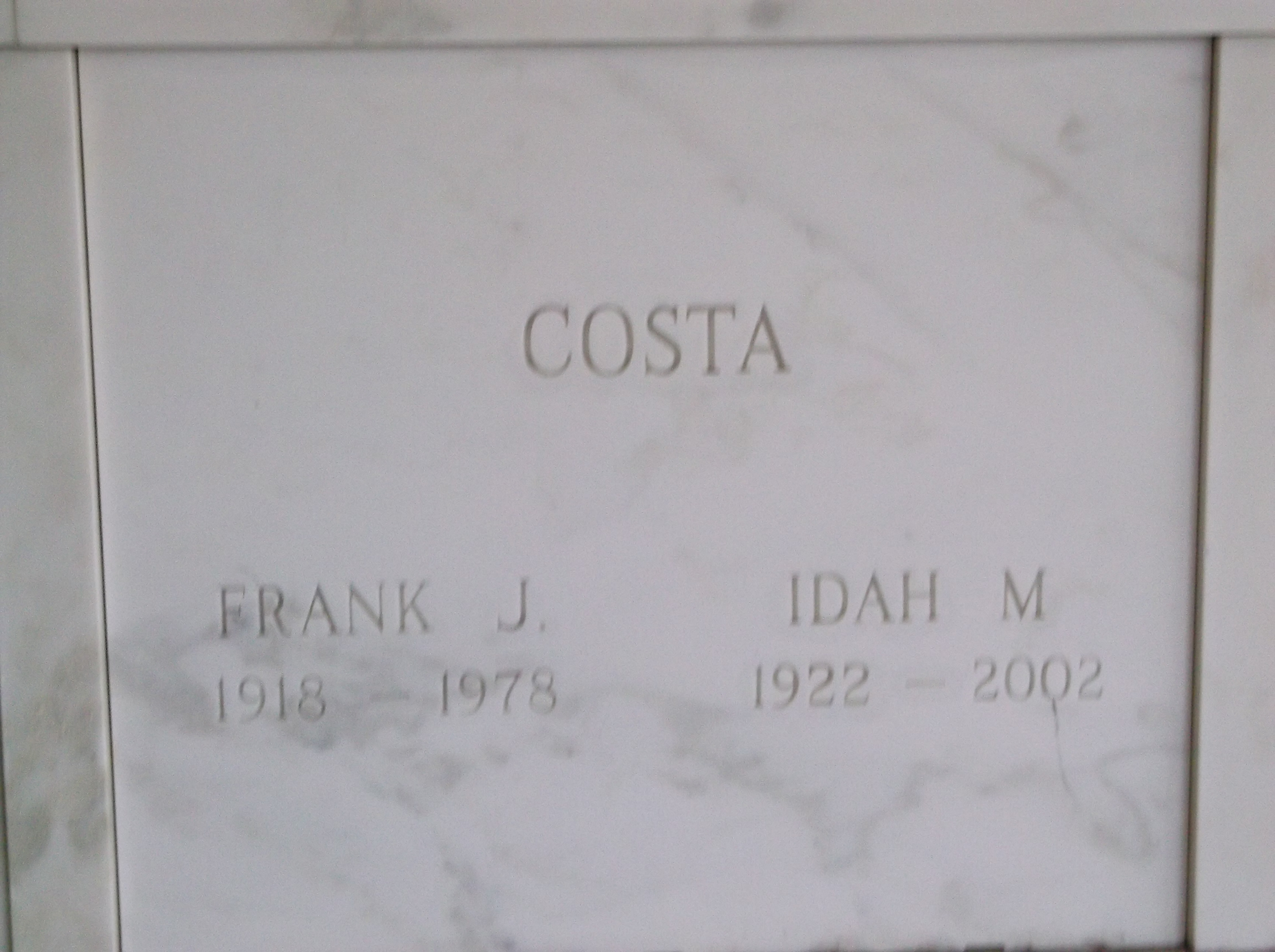 Frank J Costa