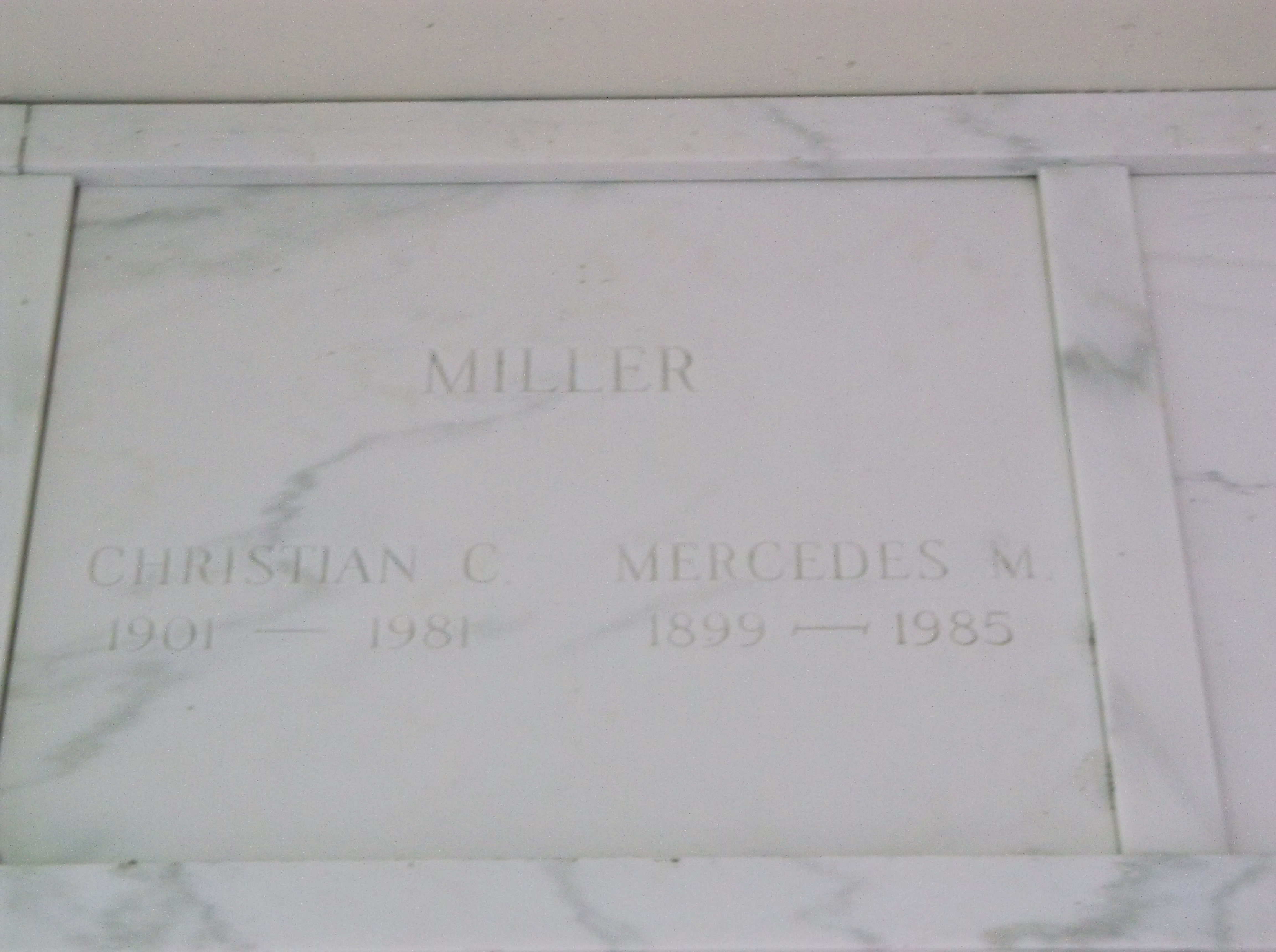 Mercedes M Miller