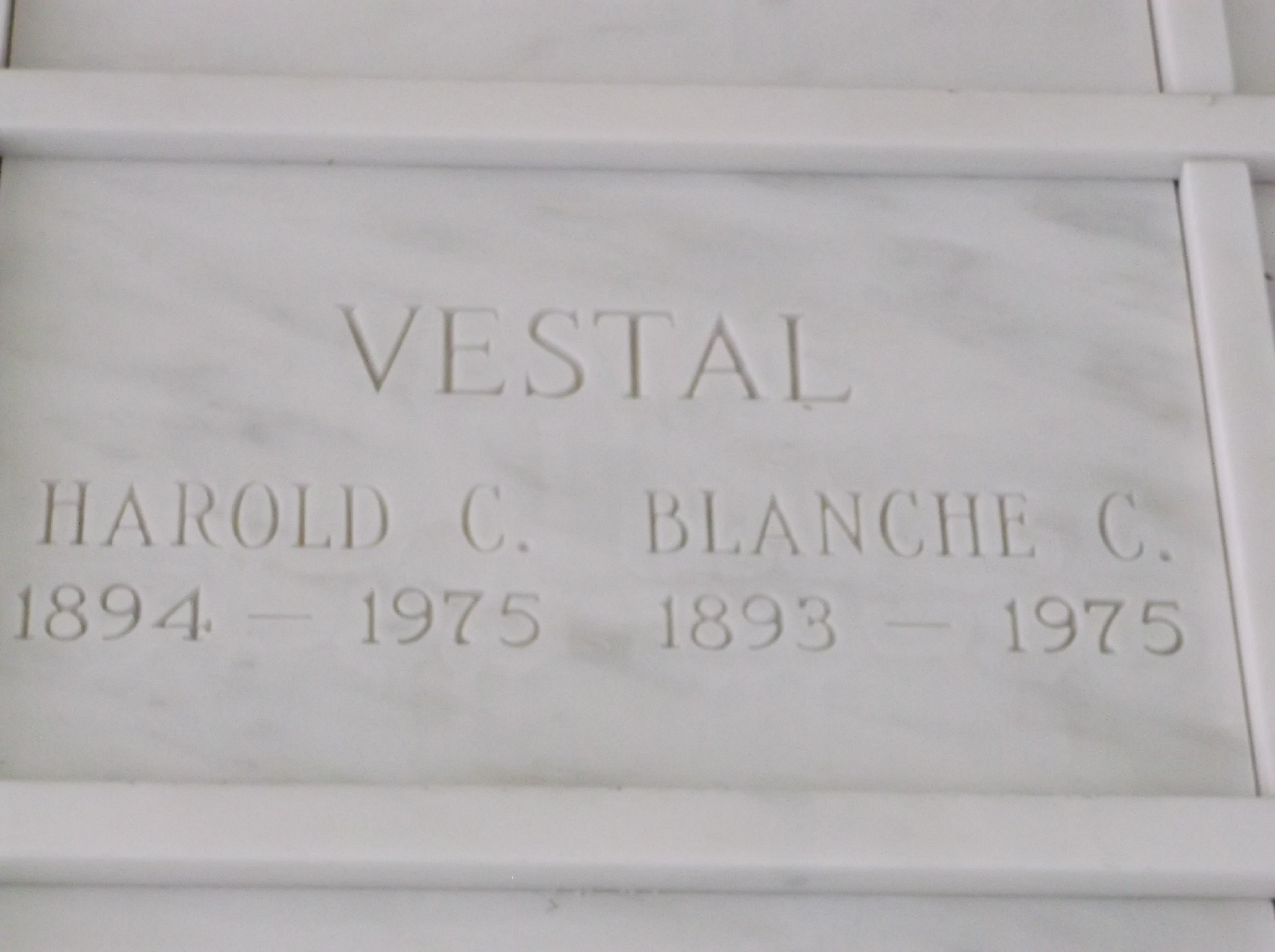 Harold C Vestal