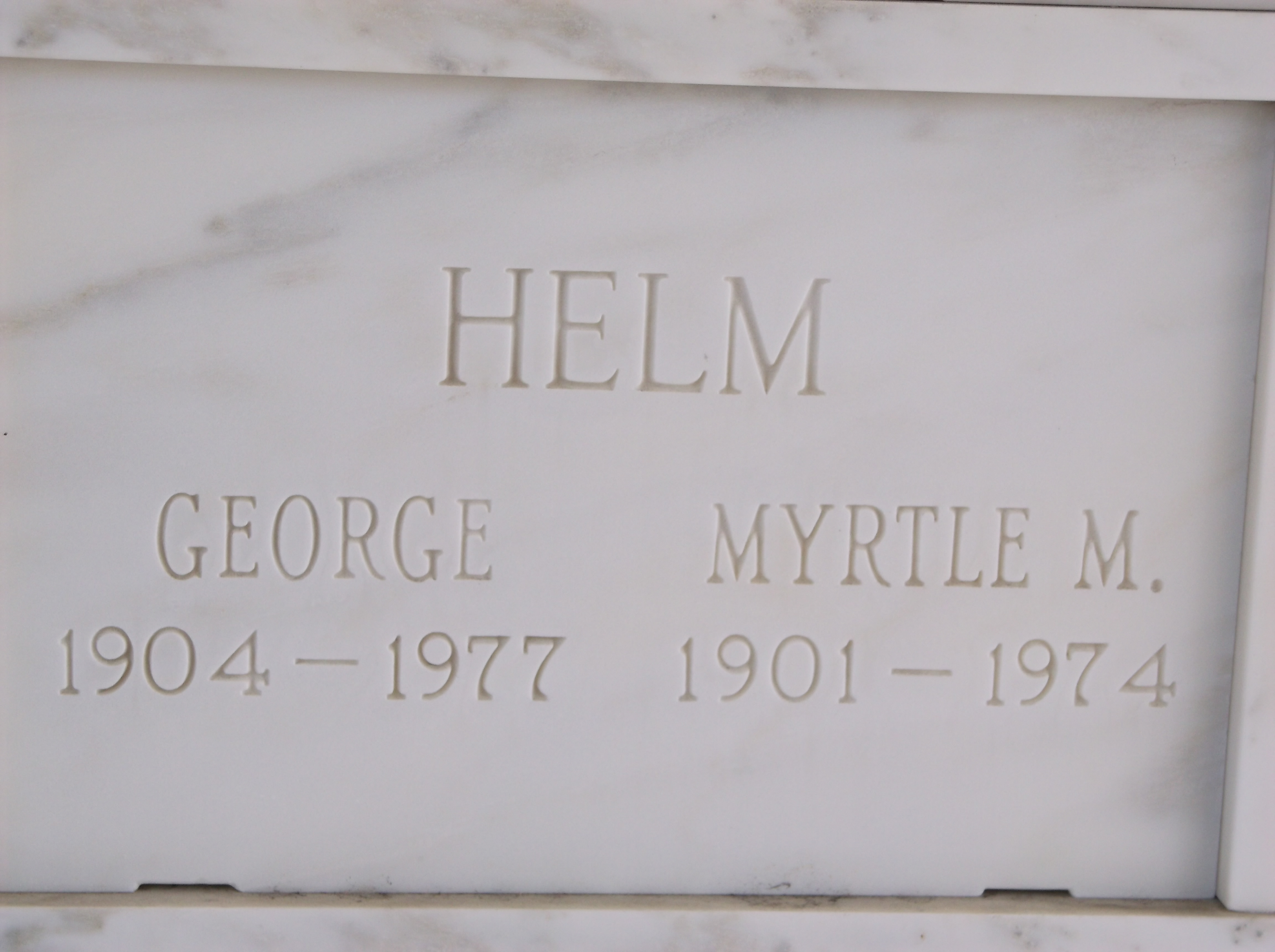 Myrtle M Helm