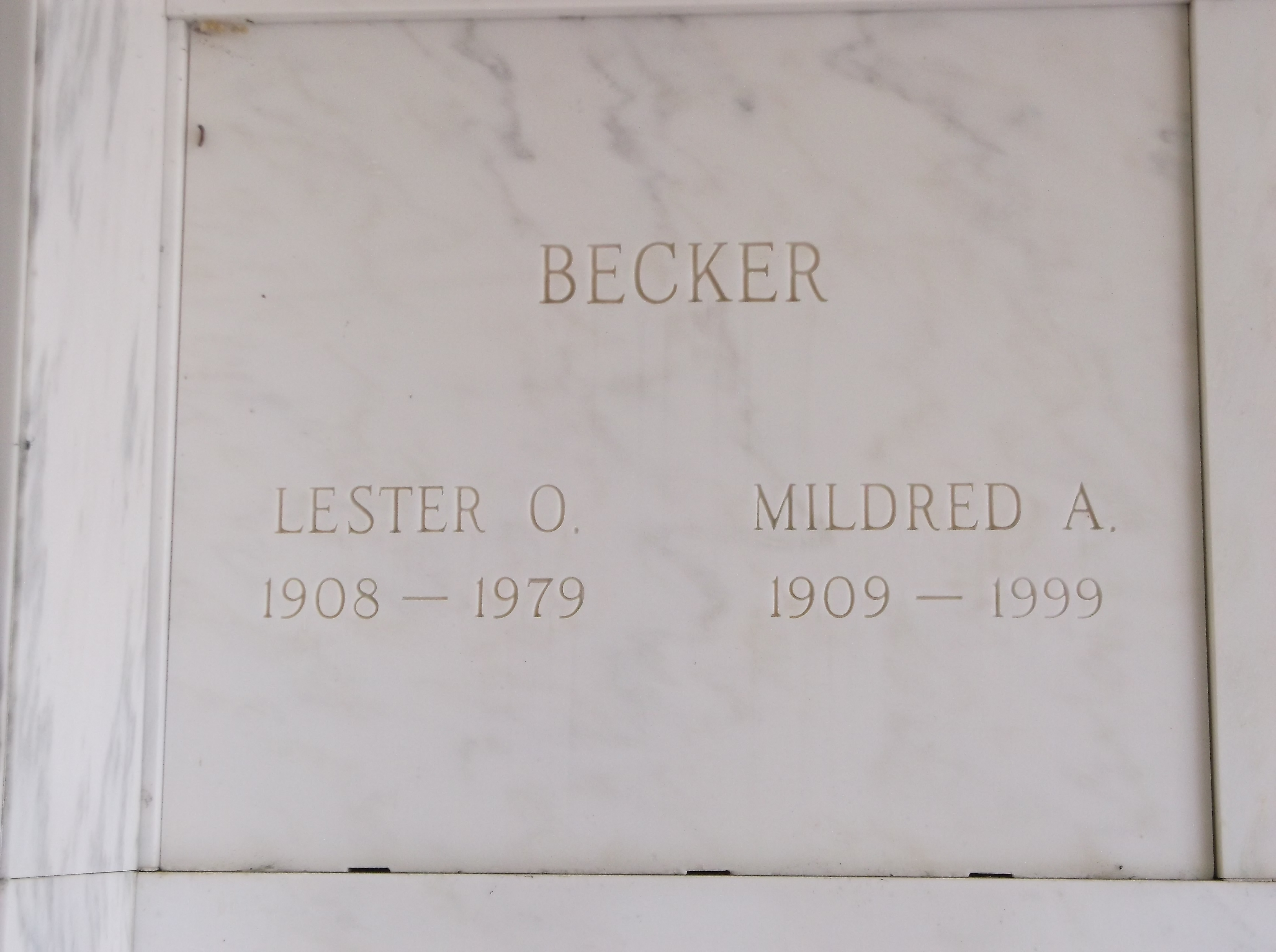 Mildred A Becker