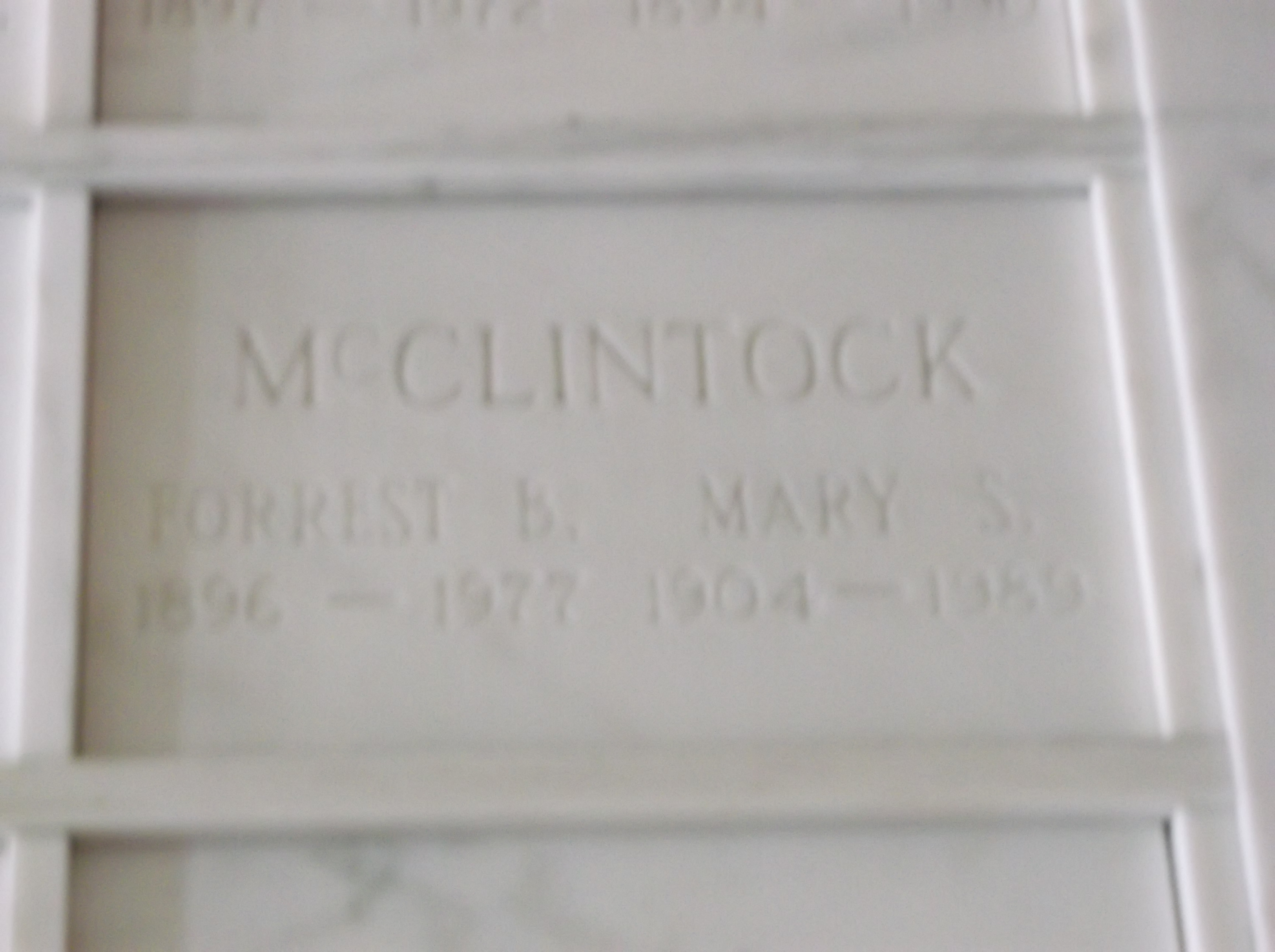 Mary S McClintock