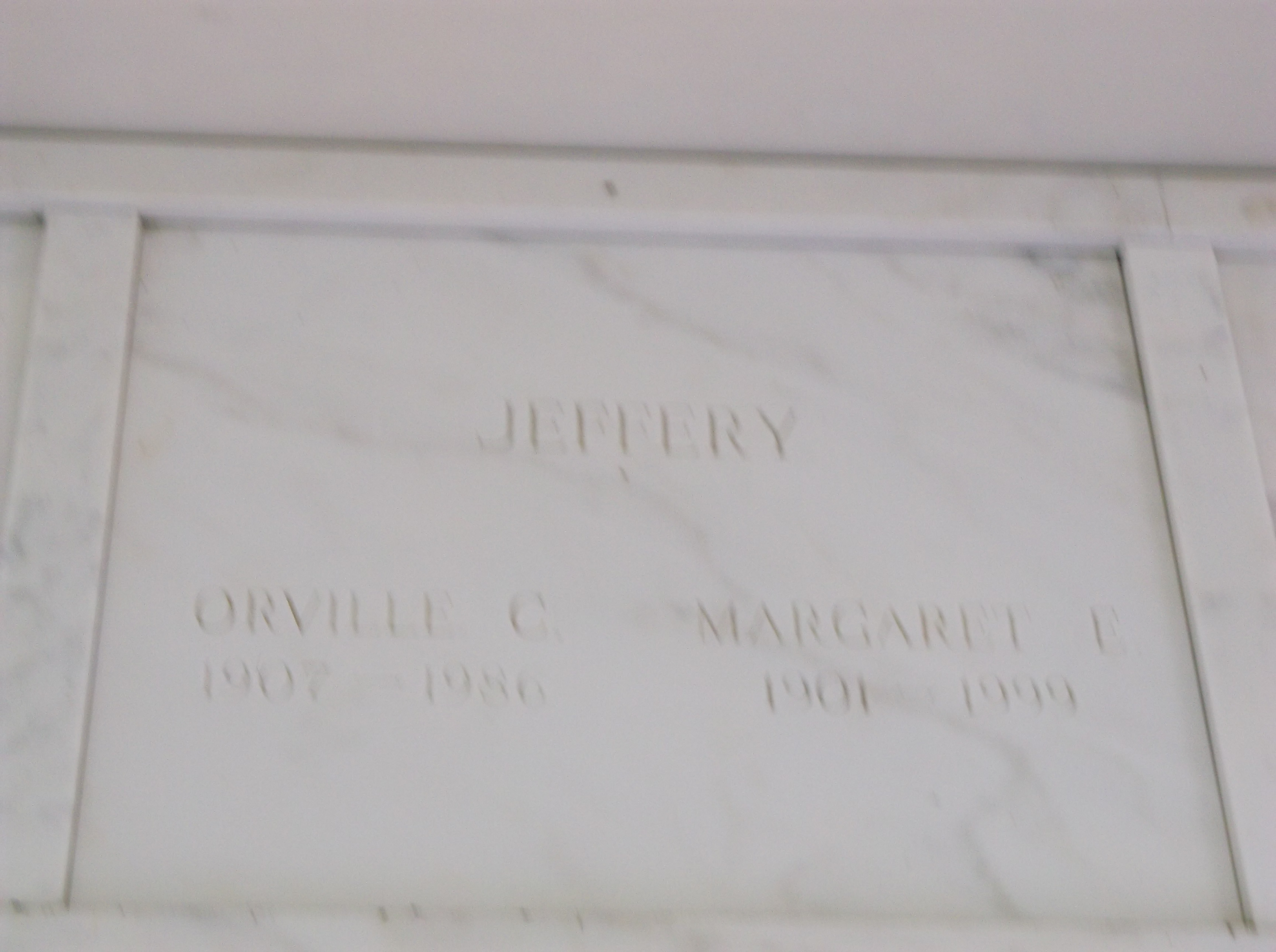 Orville C Jeffery