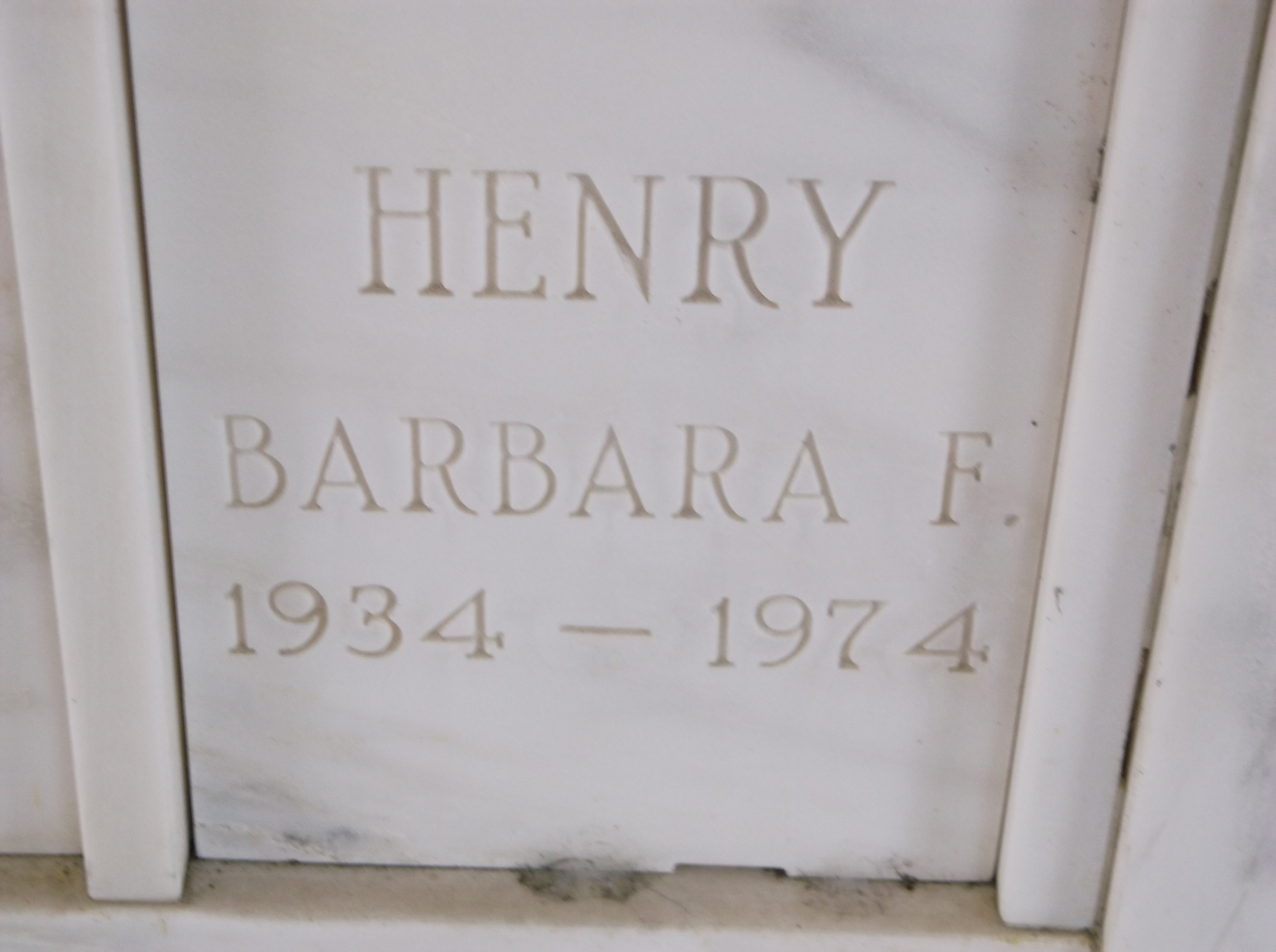 Barbara F Henry