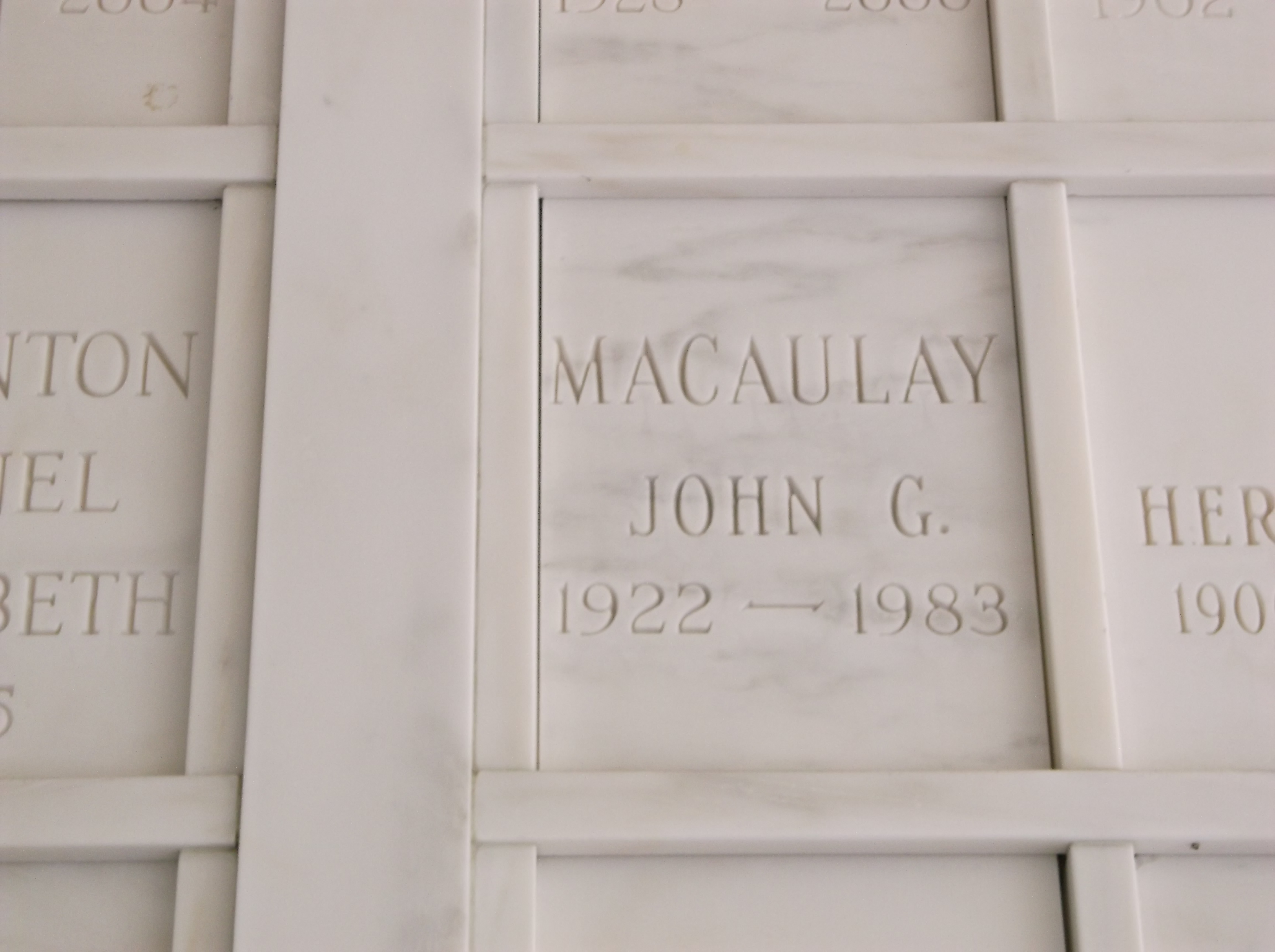 John G Macaulay