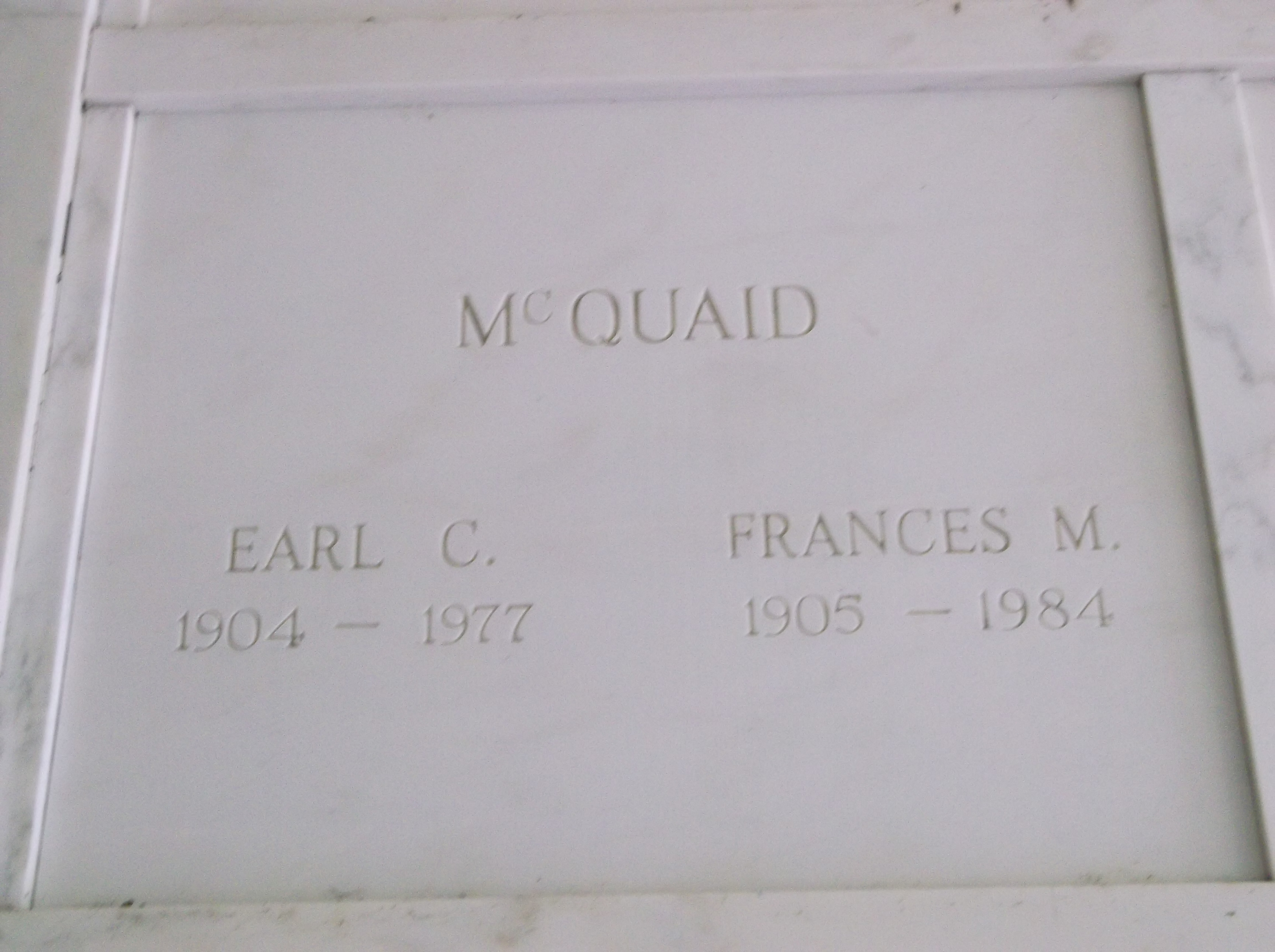 Earl C McQuaid