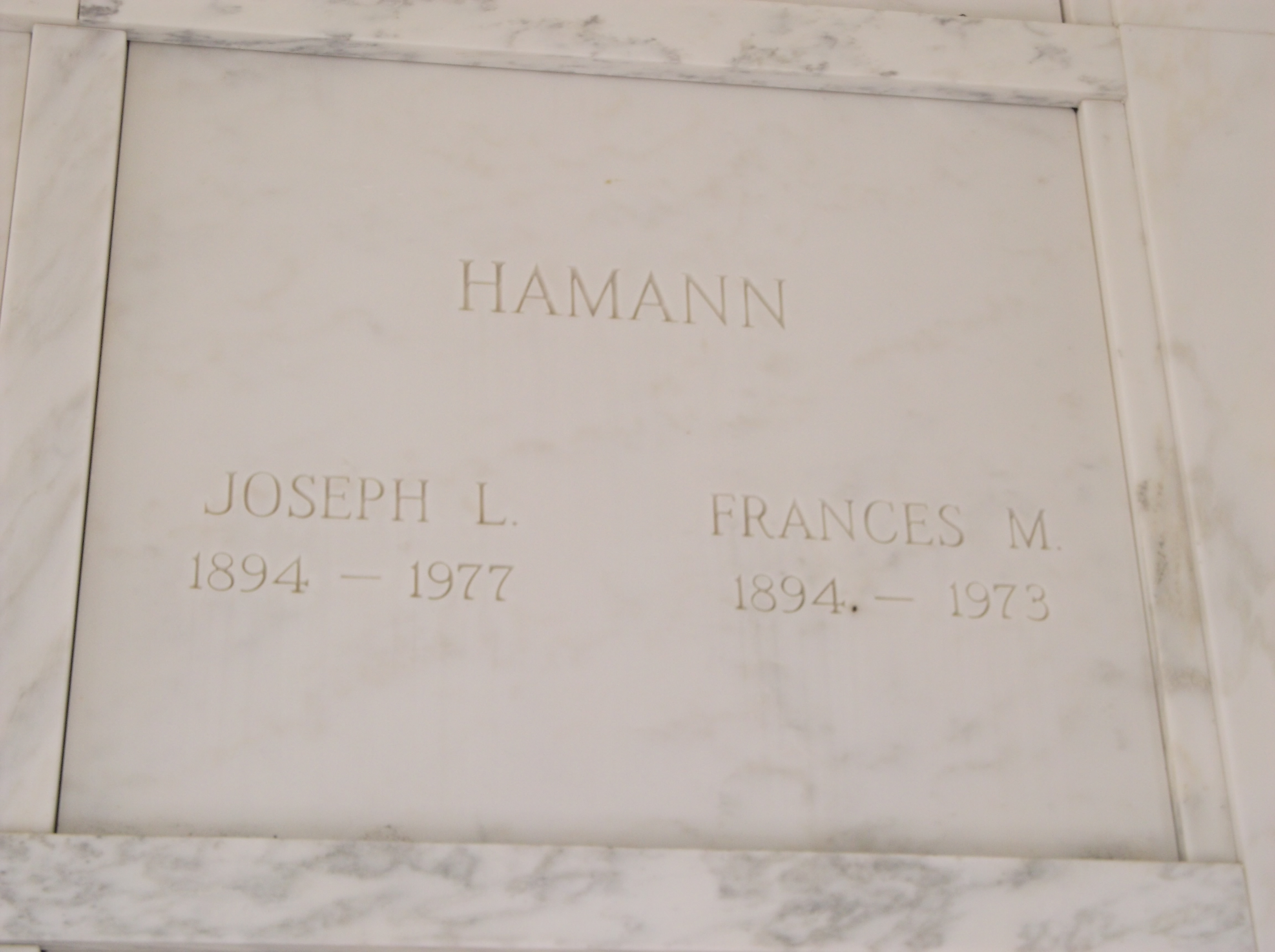 Joseph L Hamann