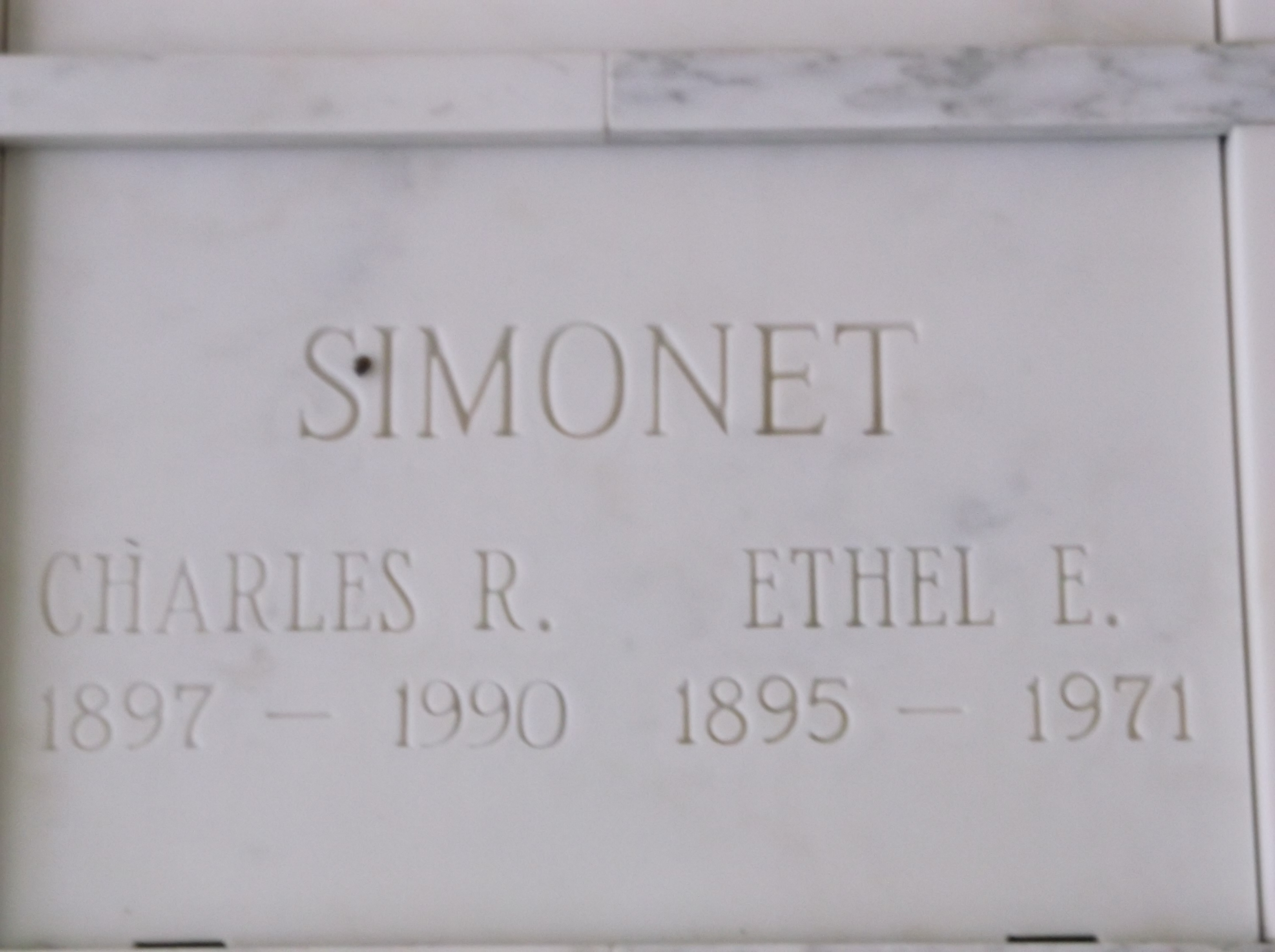 Ethel E Simonet