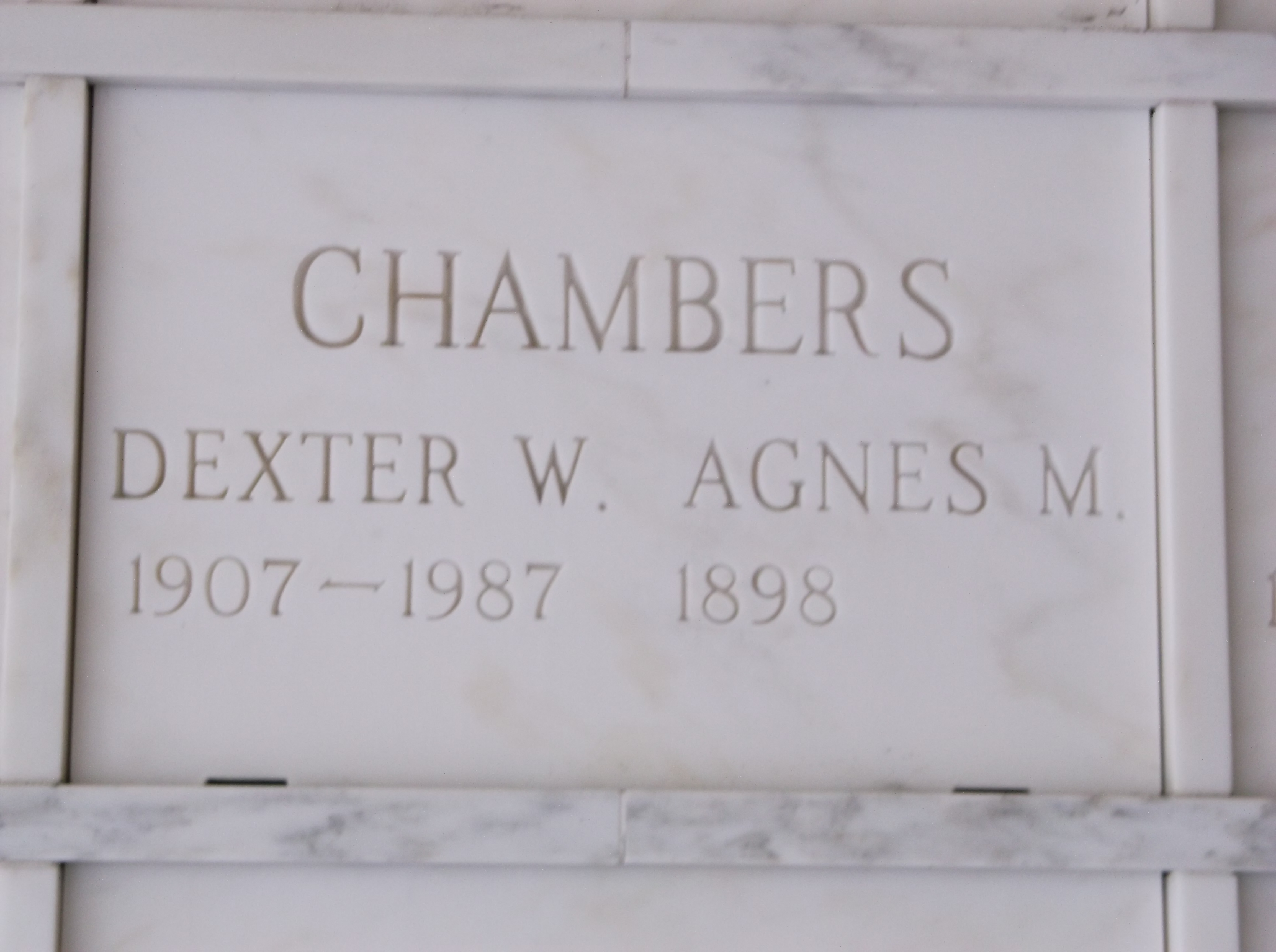 Agnes M Chambers