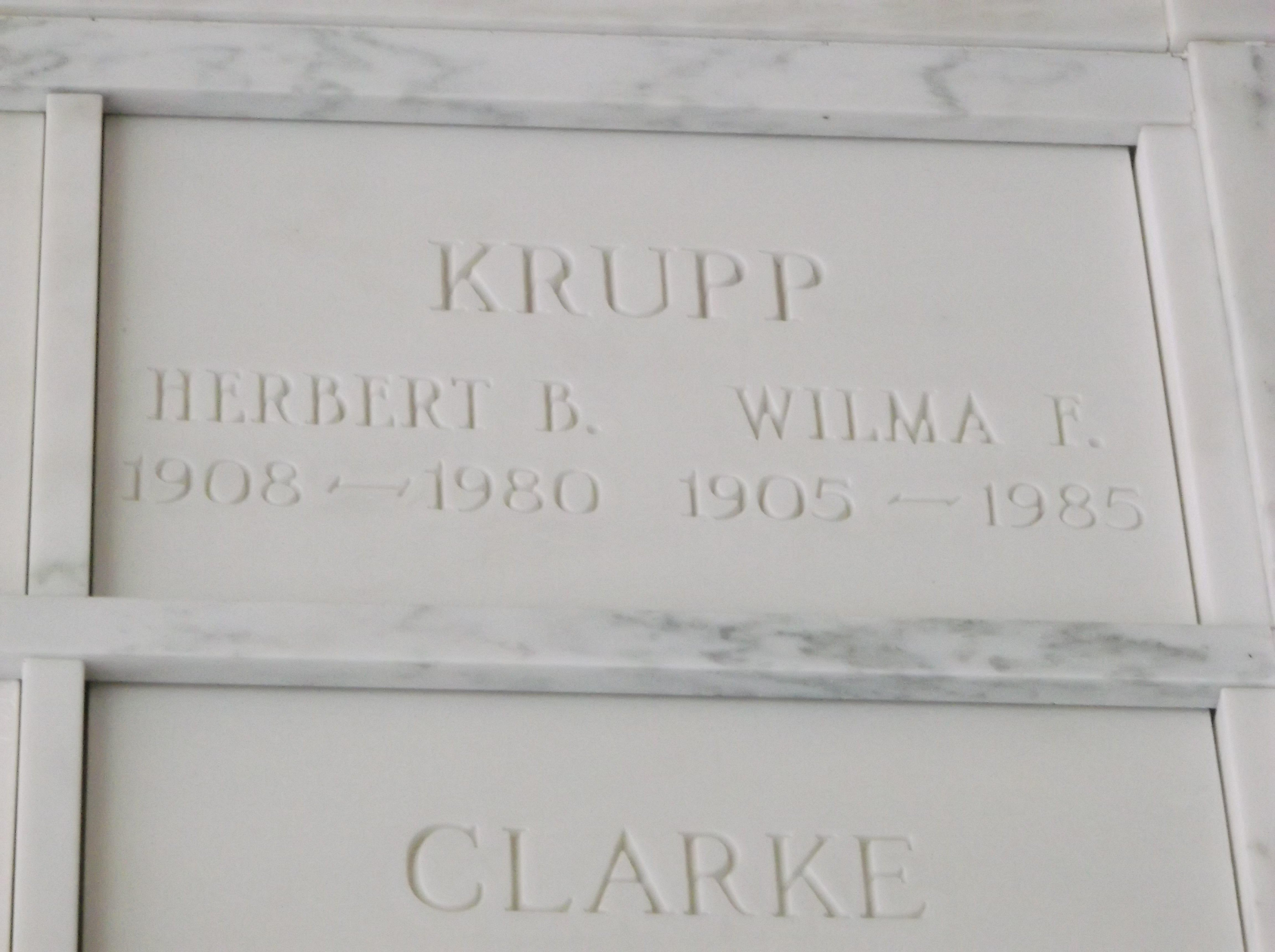 Wilma F Krupp