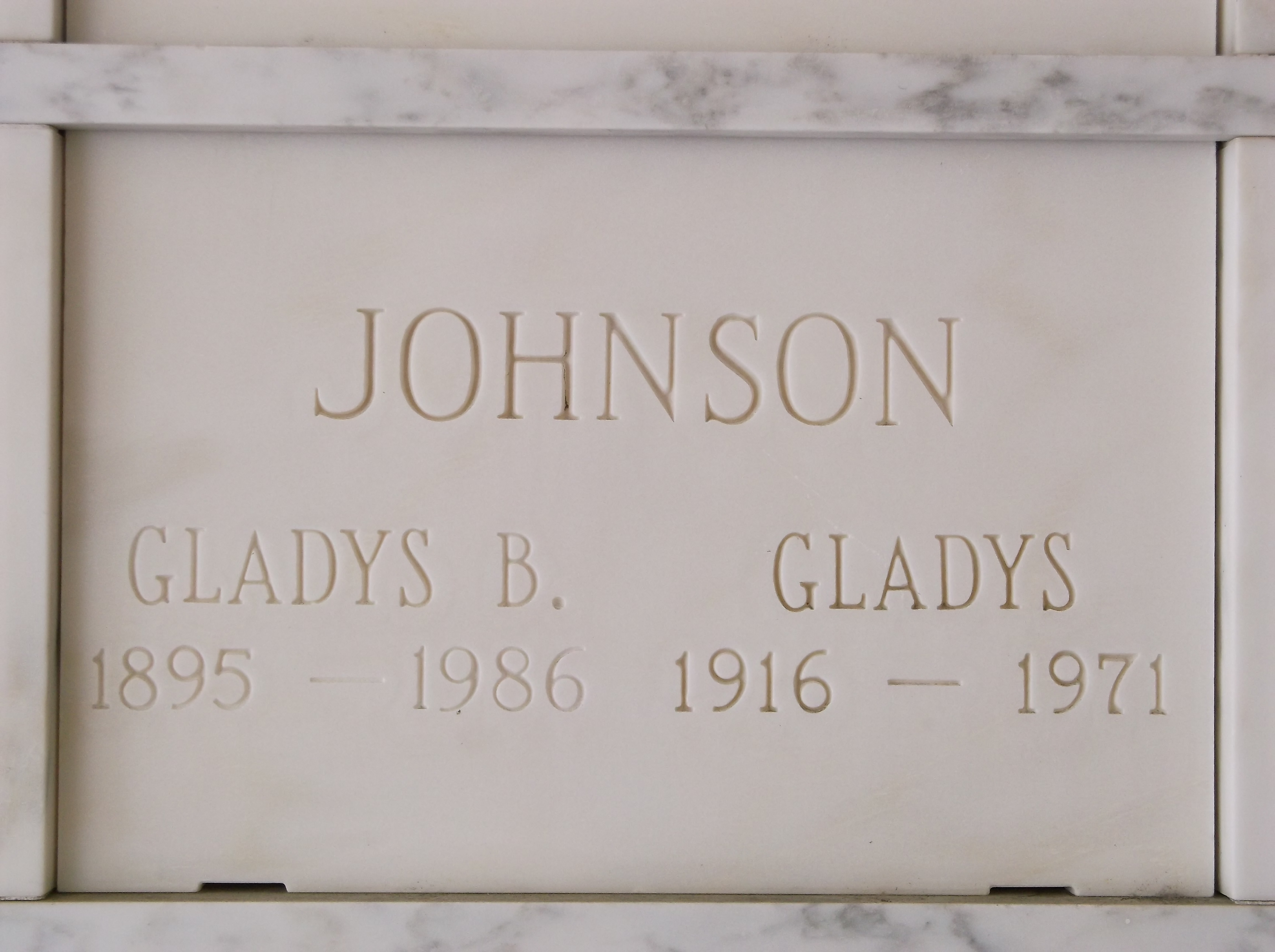 Gladys B Johnson