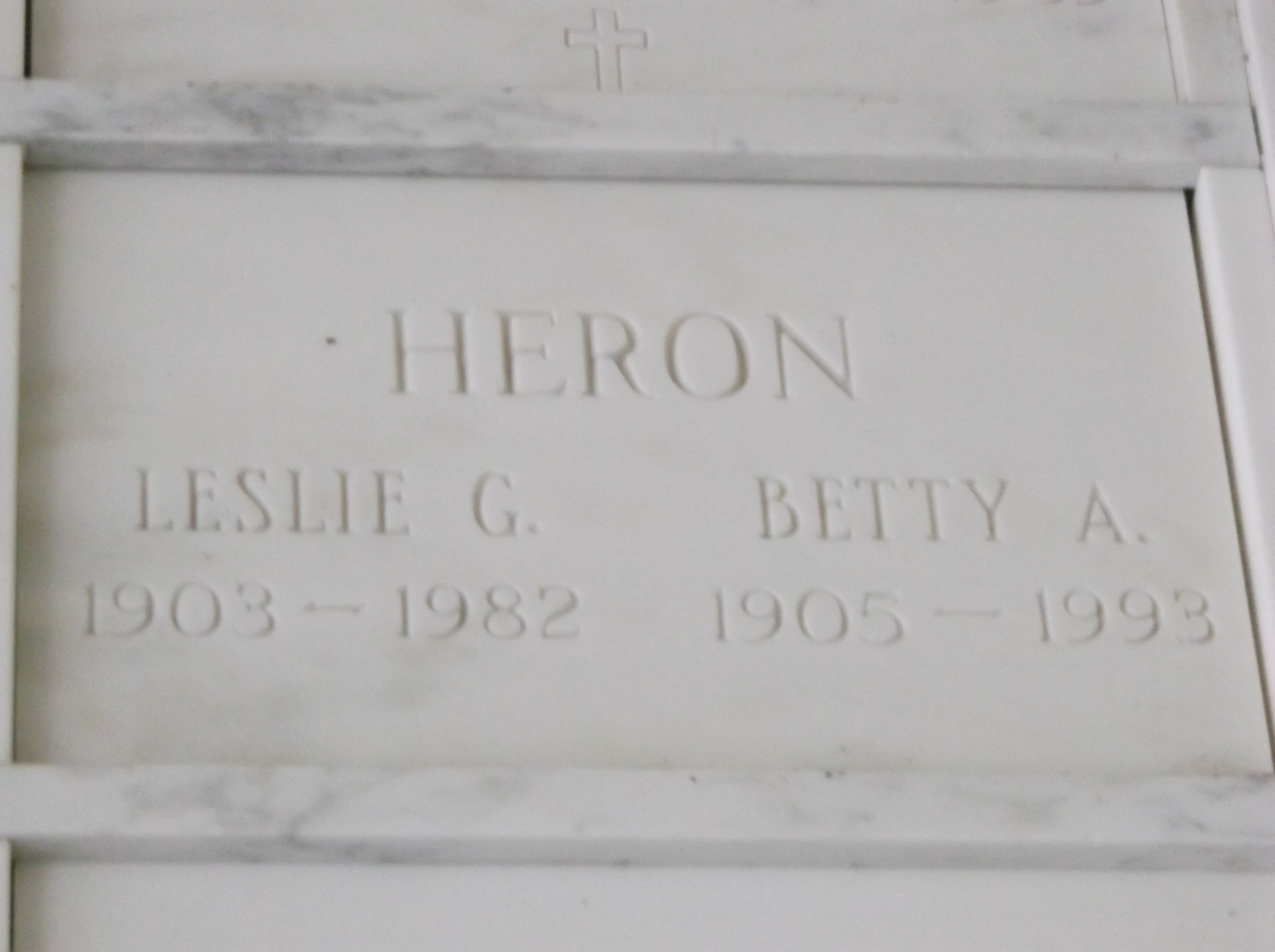 Betty A Heron