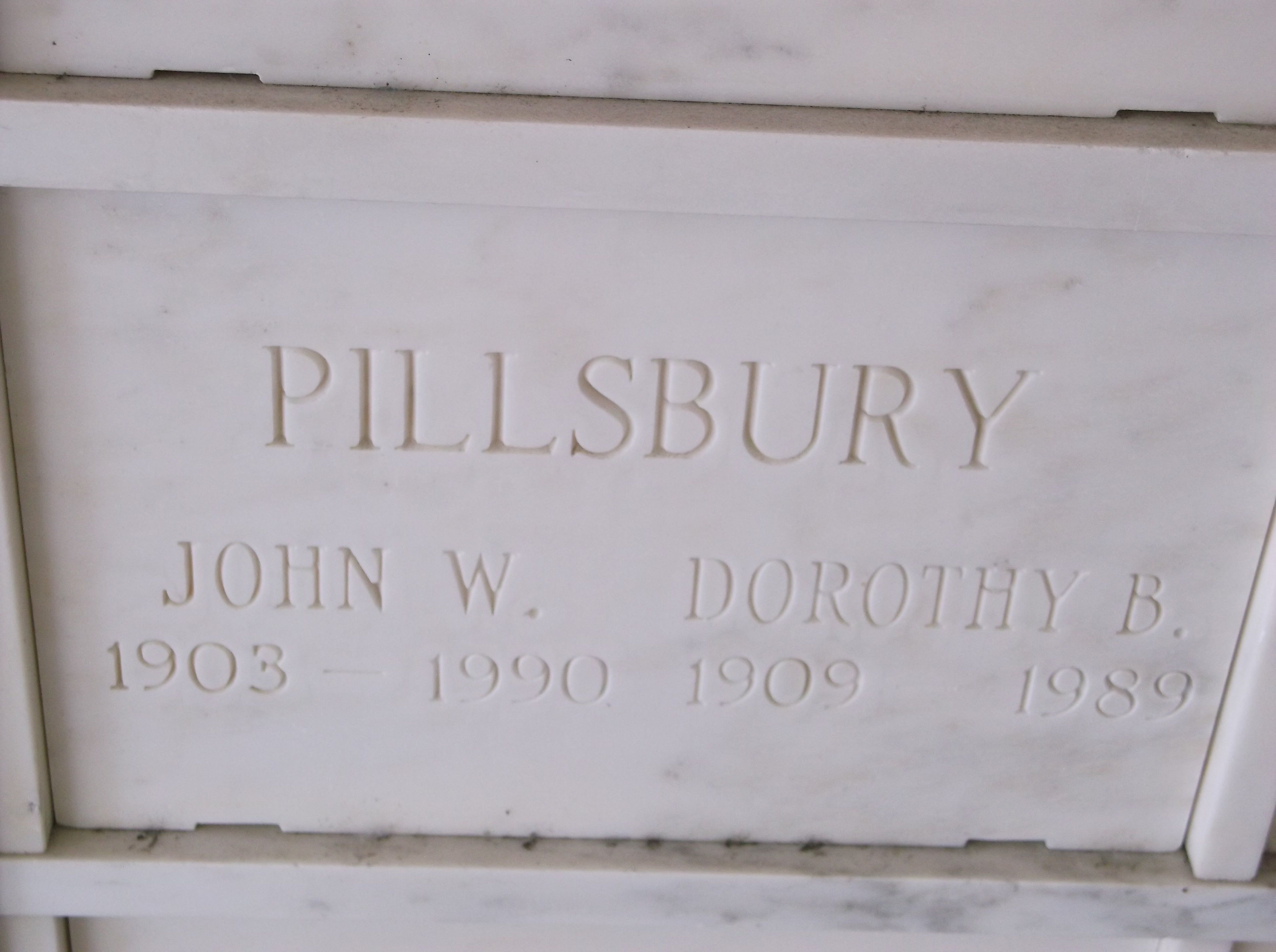 Dorothy B Pillsbury
