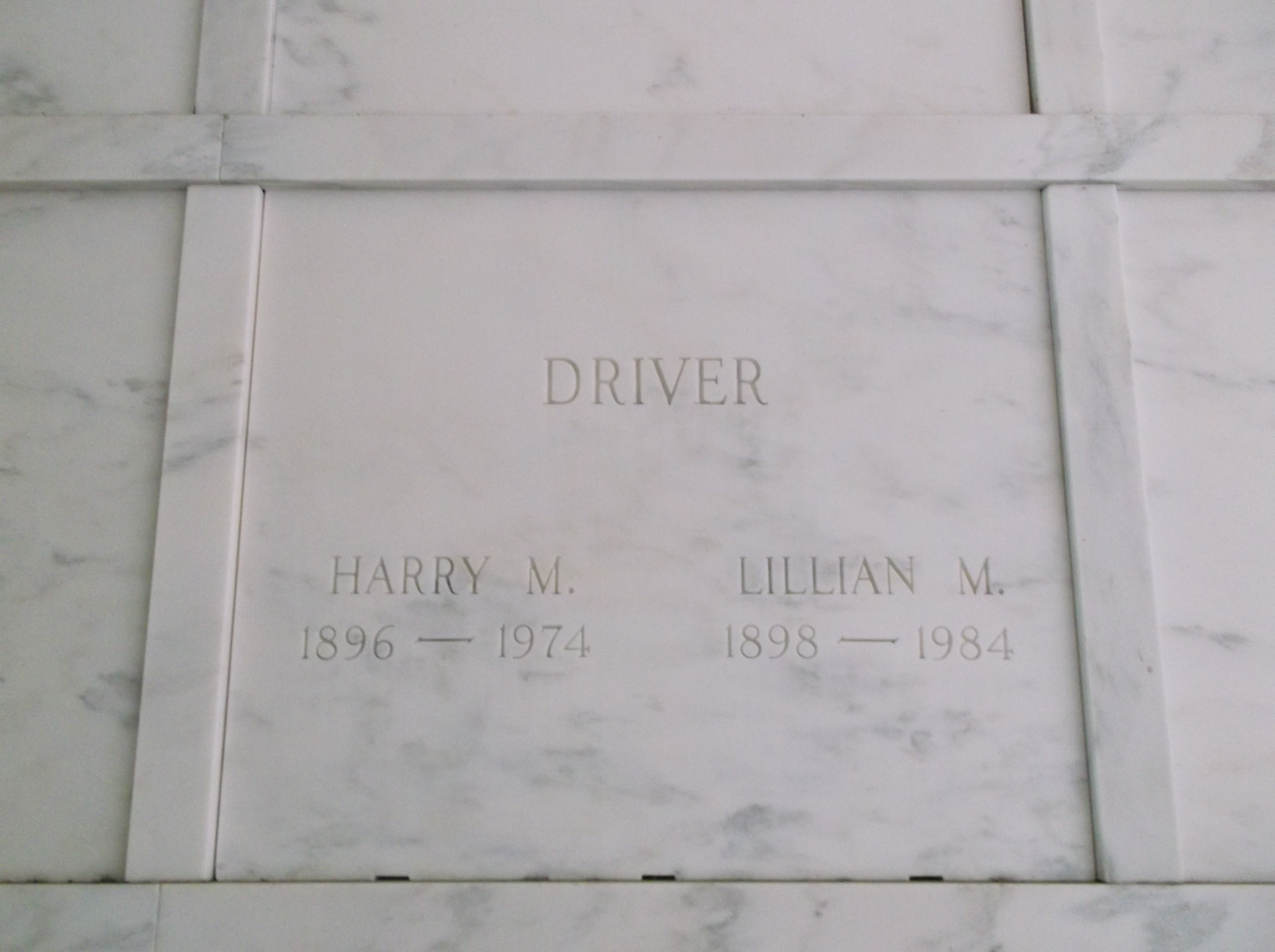 Harry M Driver