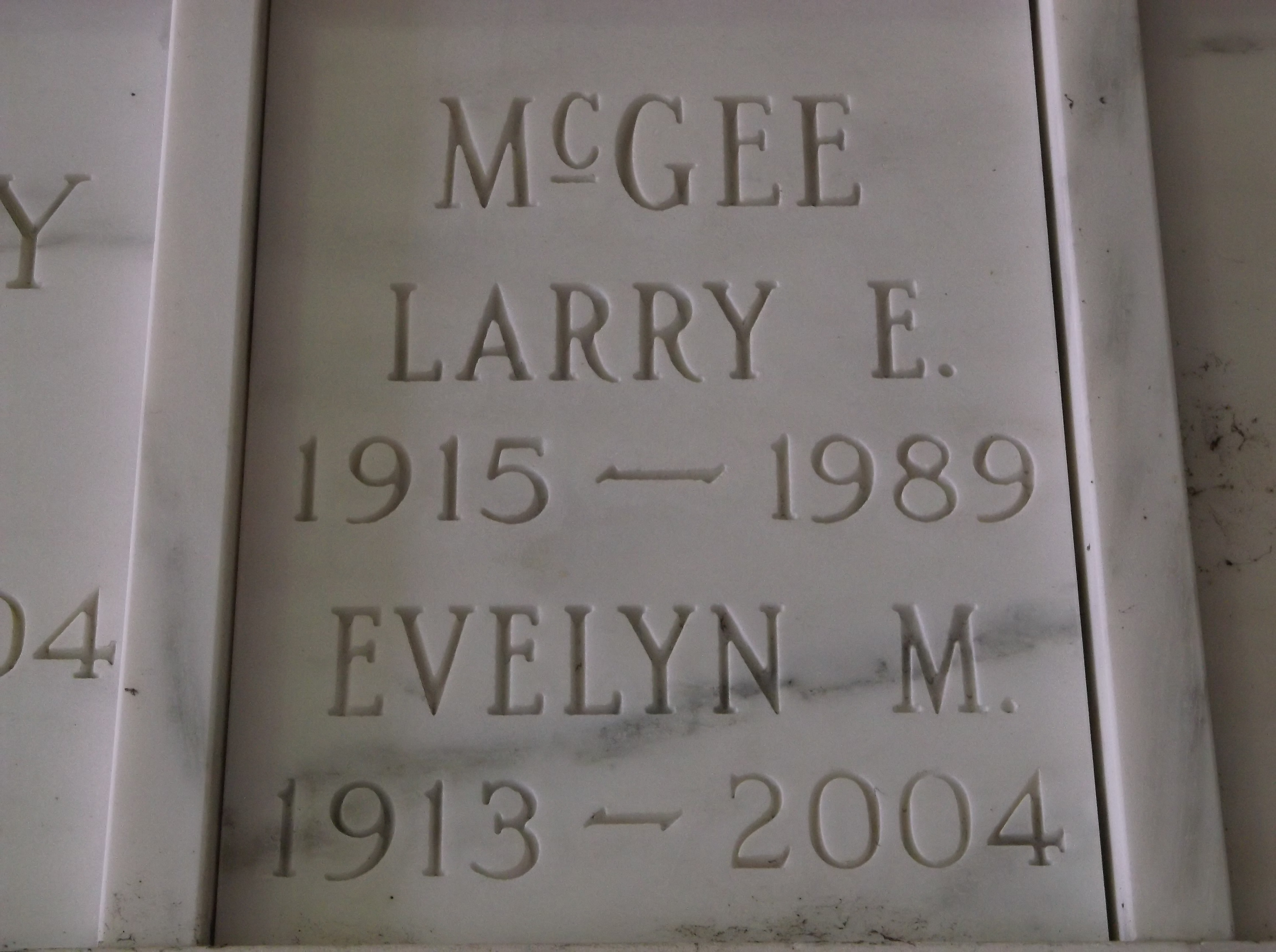 Evelyn M McGee