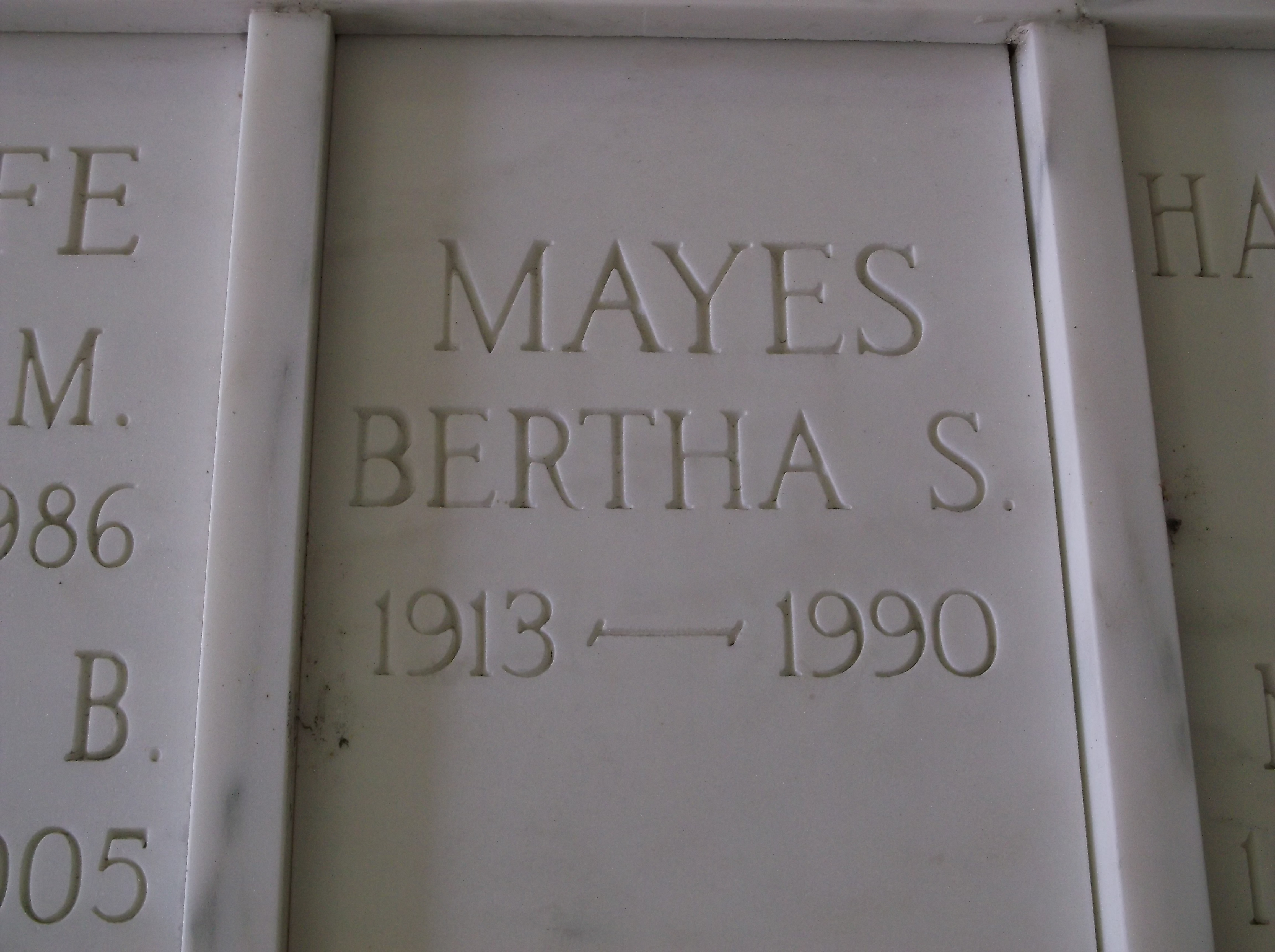 Bertha S Mayes