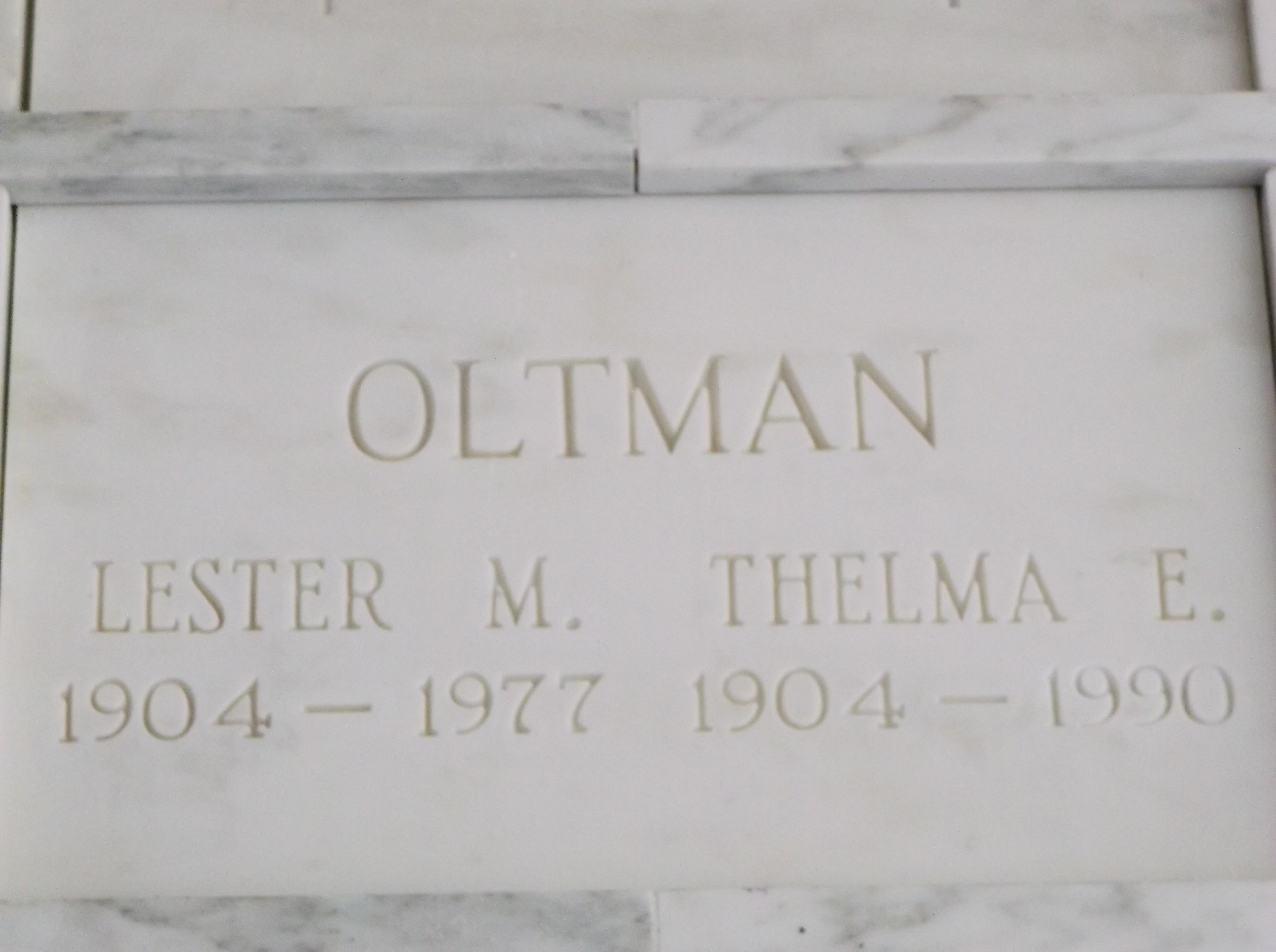 Thelma E Oltman