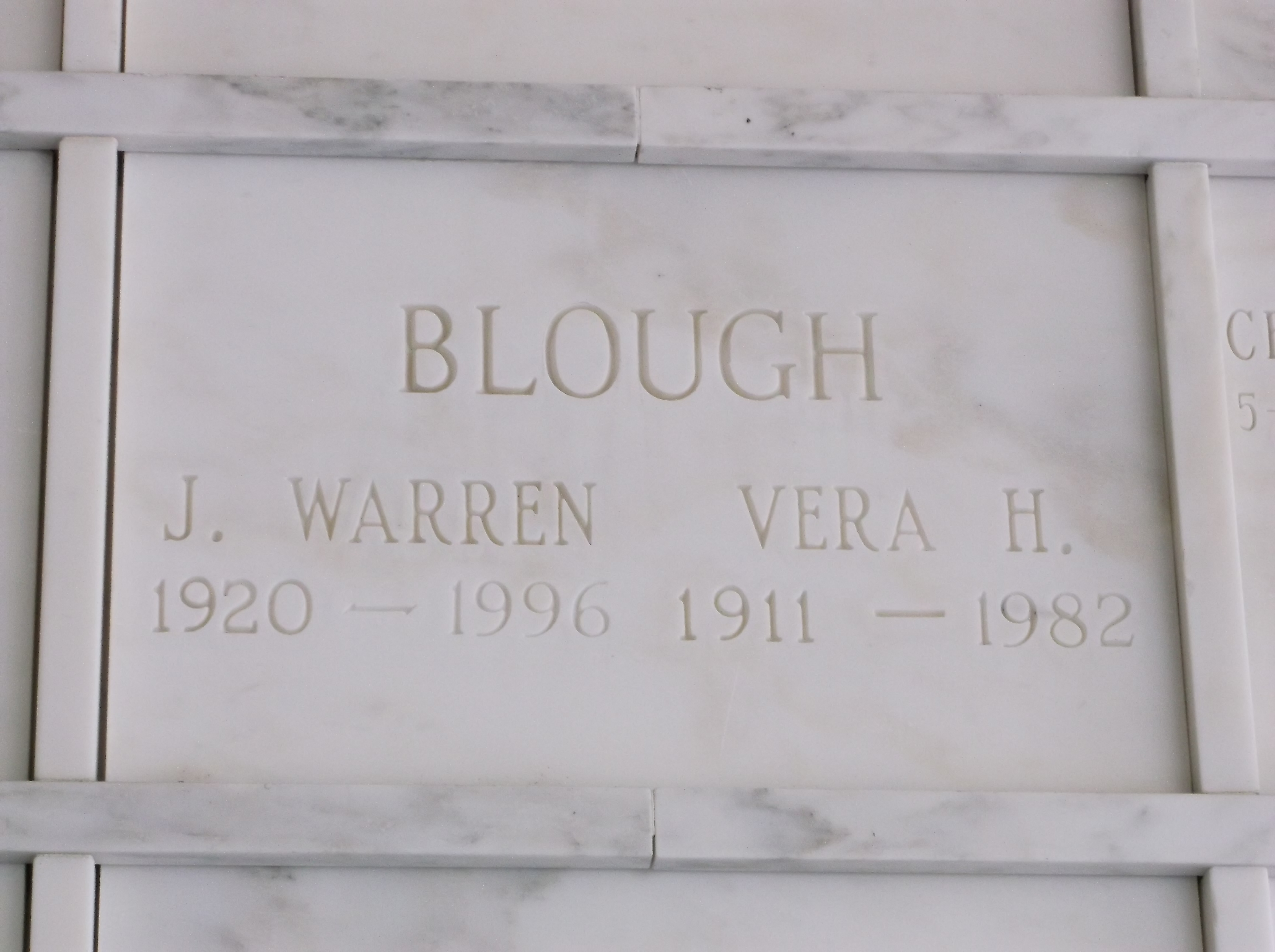 Vera H Blough
