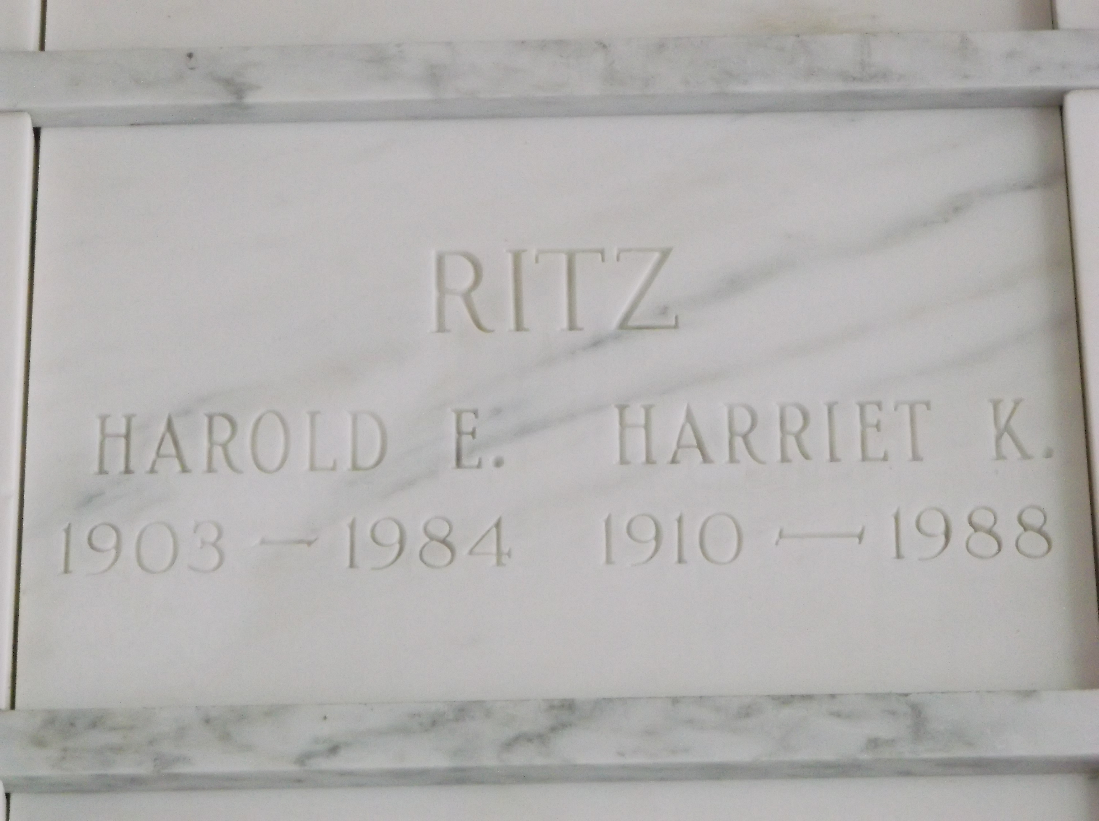 Harriet K Ritz