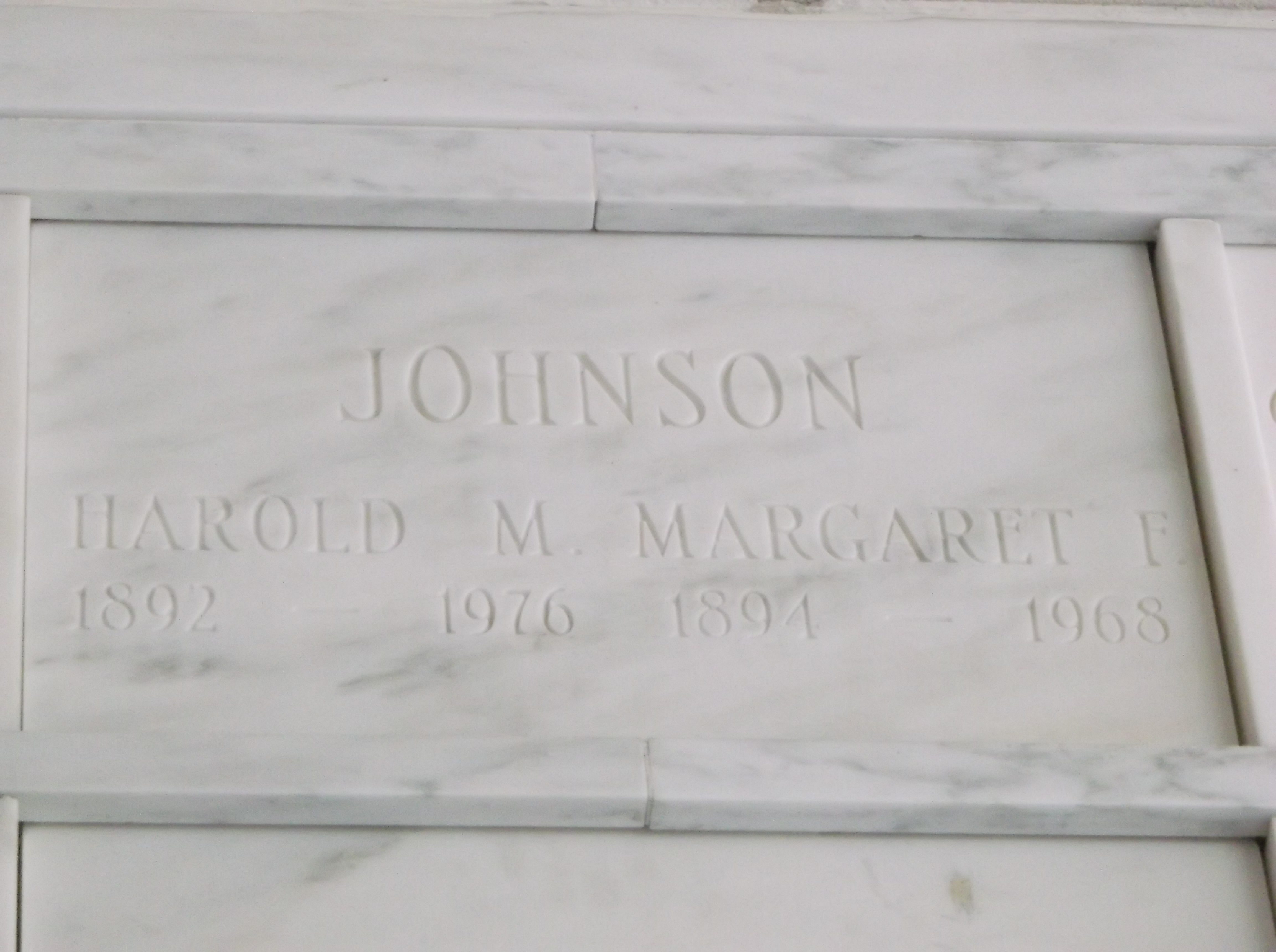 Margaret F Johnson