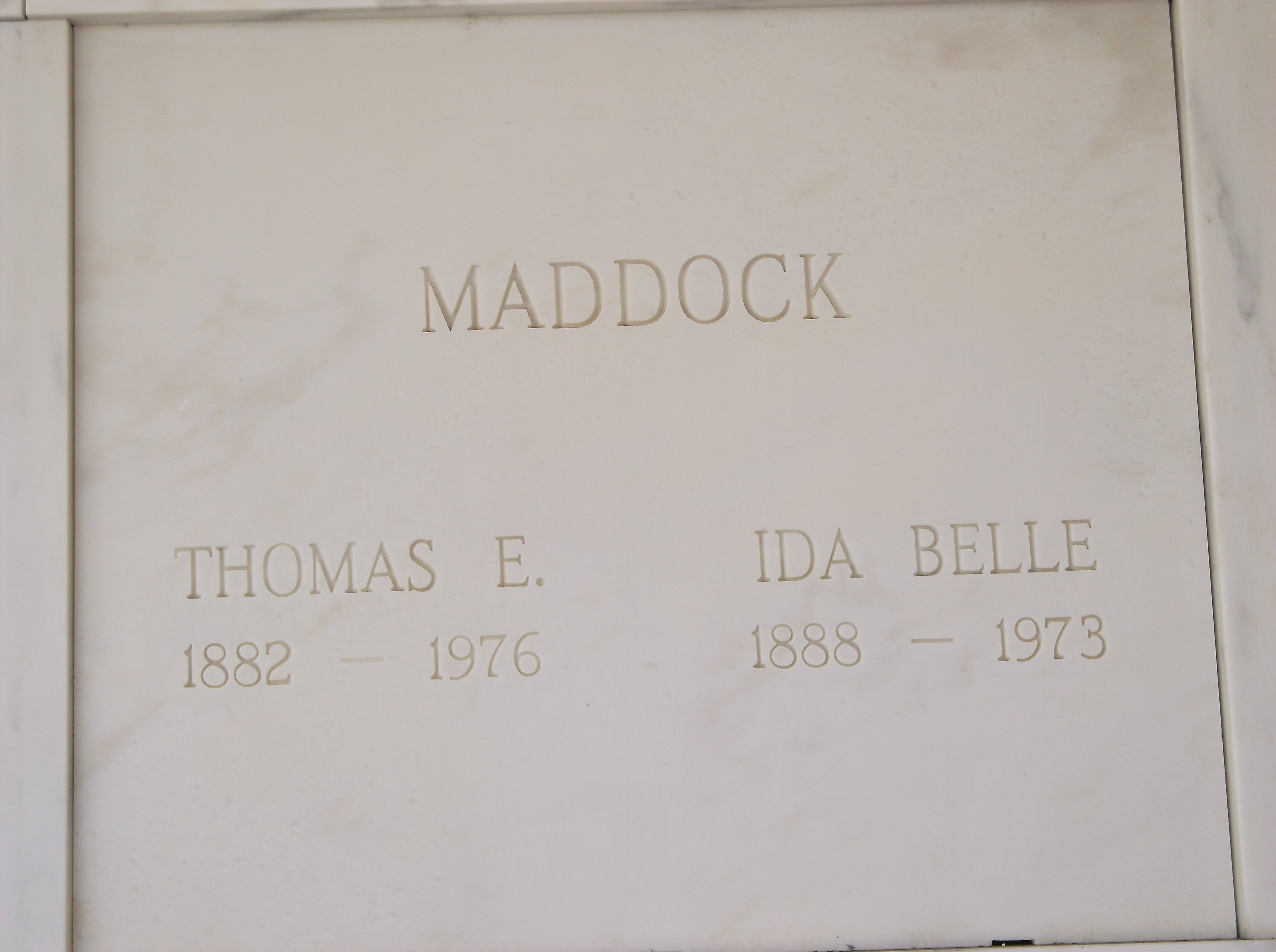 Thomas E Maddock