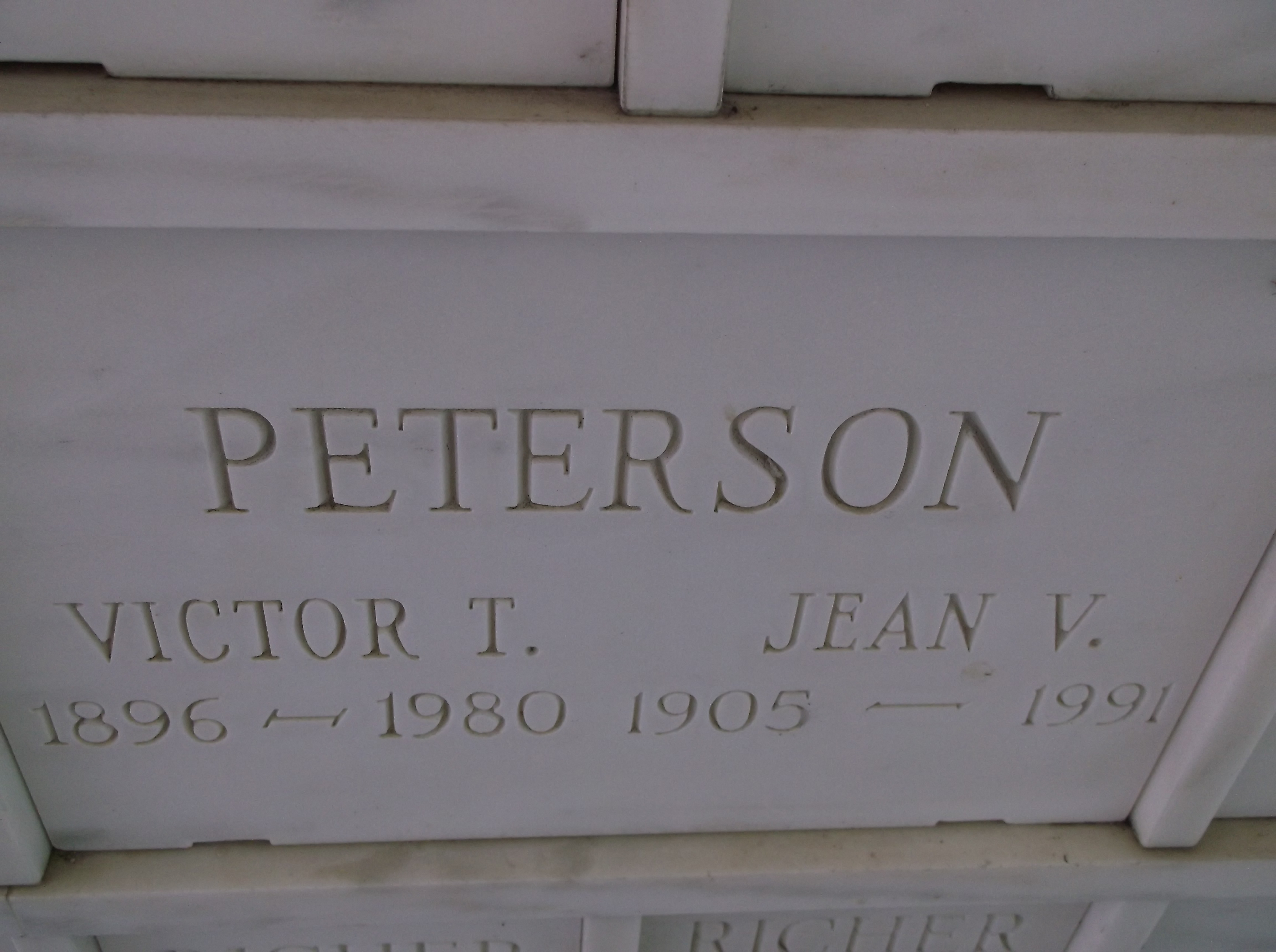 Victor T Peterson
