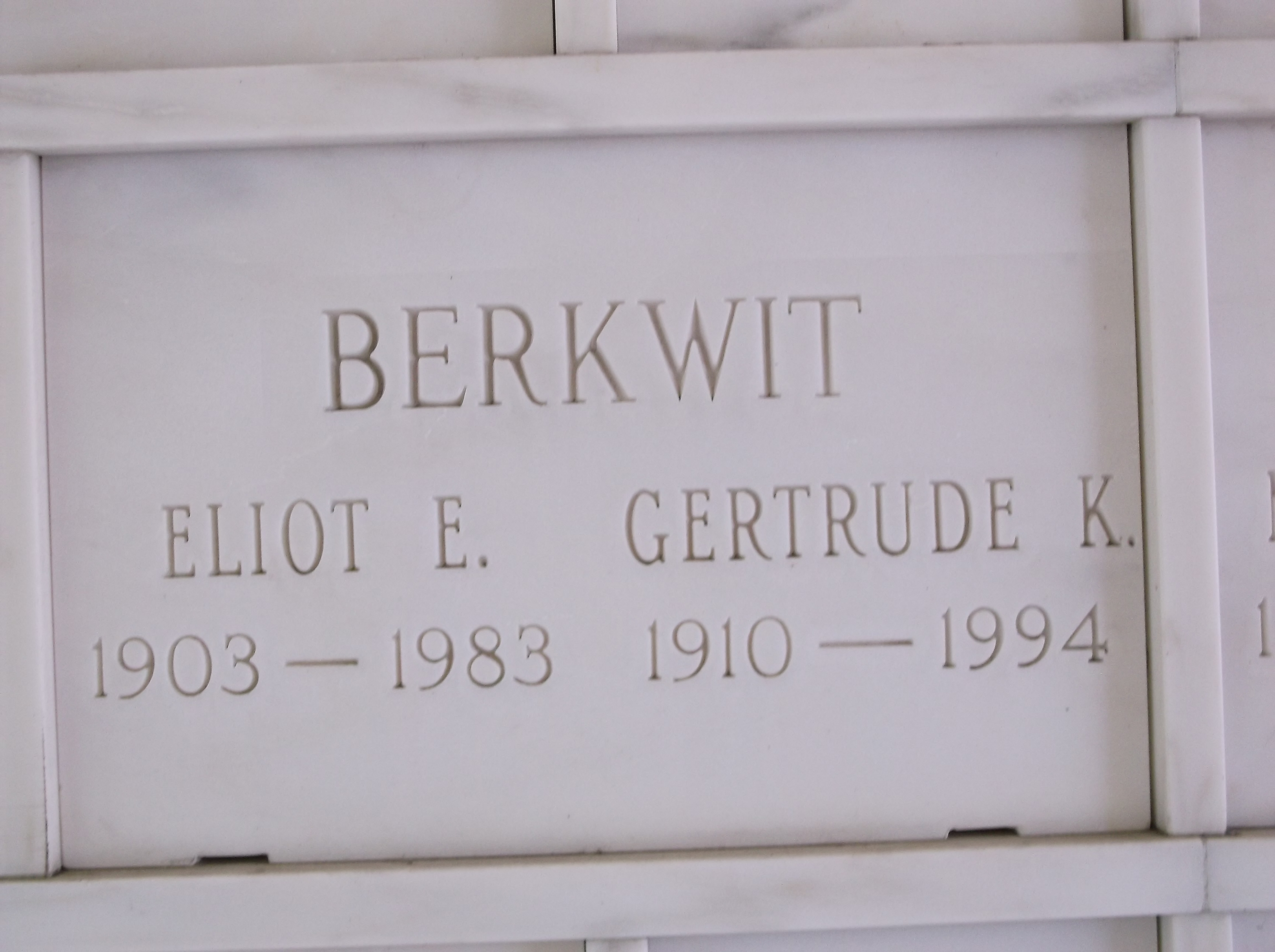 Gertrude K Berkwit