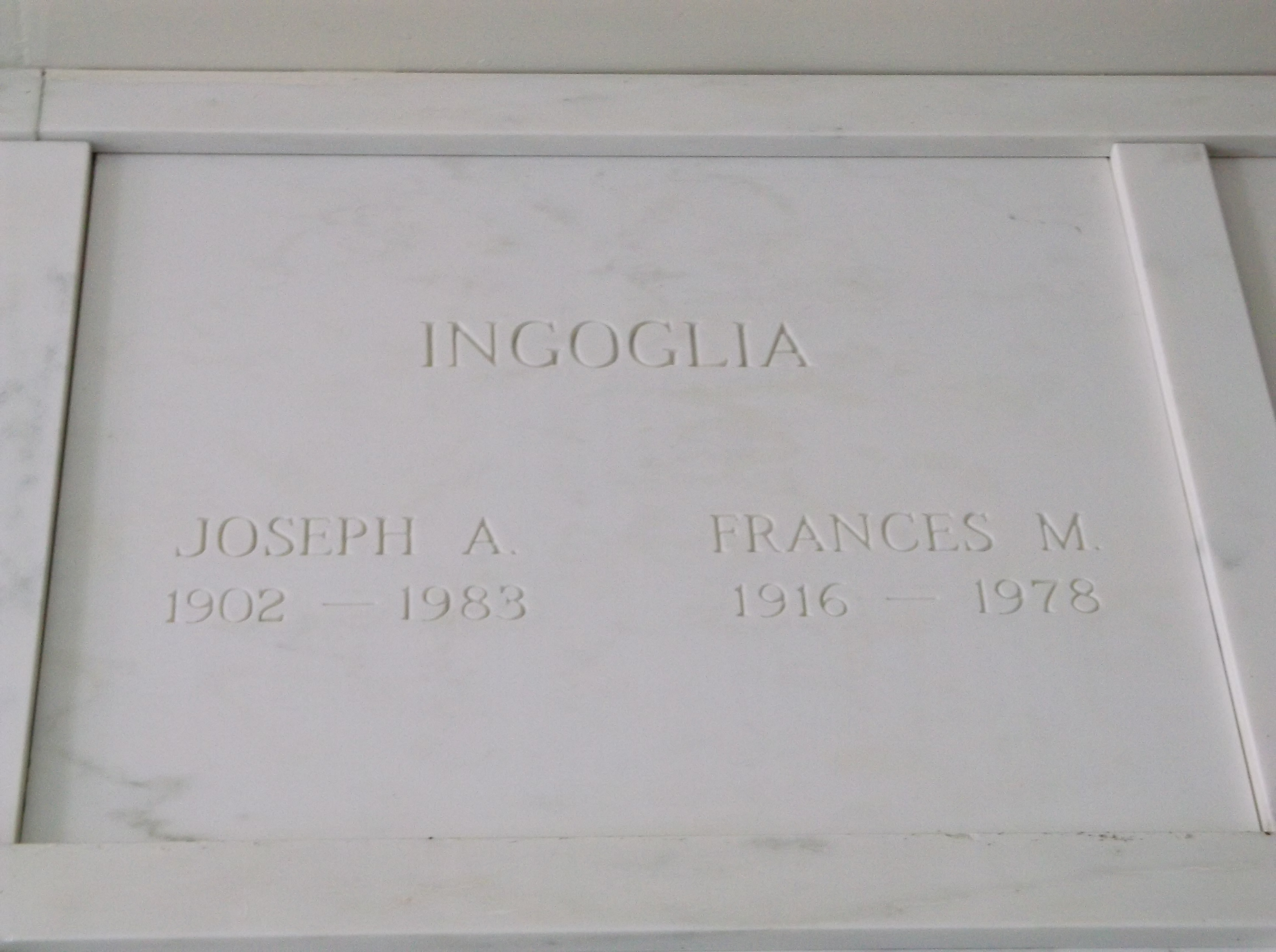 Joseph A Ingoglia