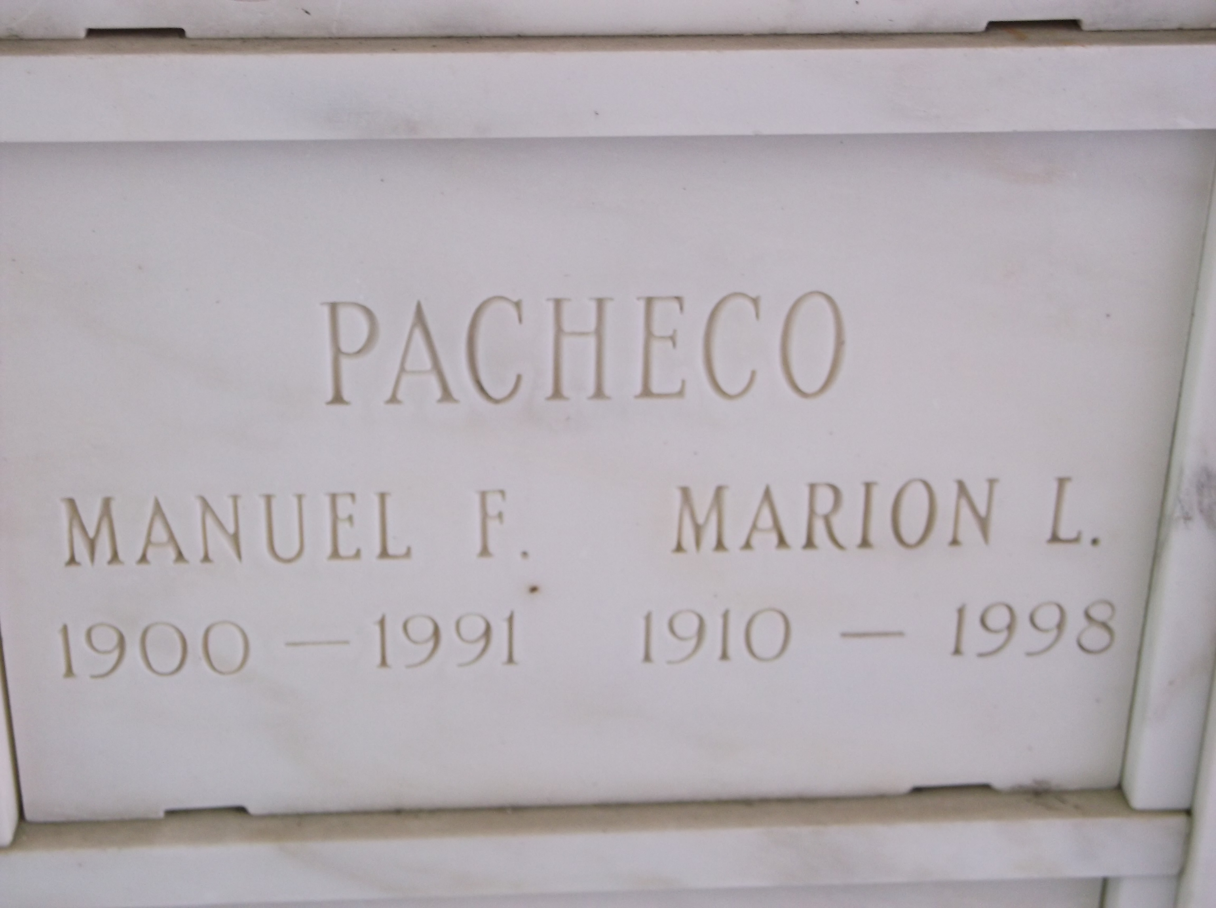 Manuel F Pacheco