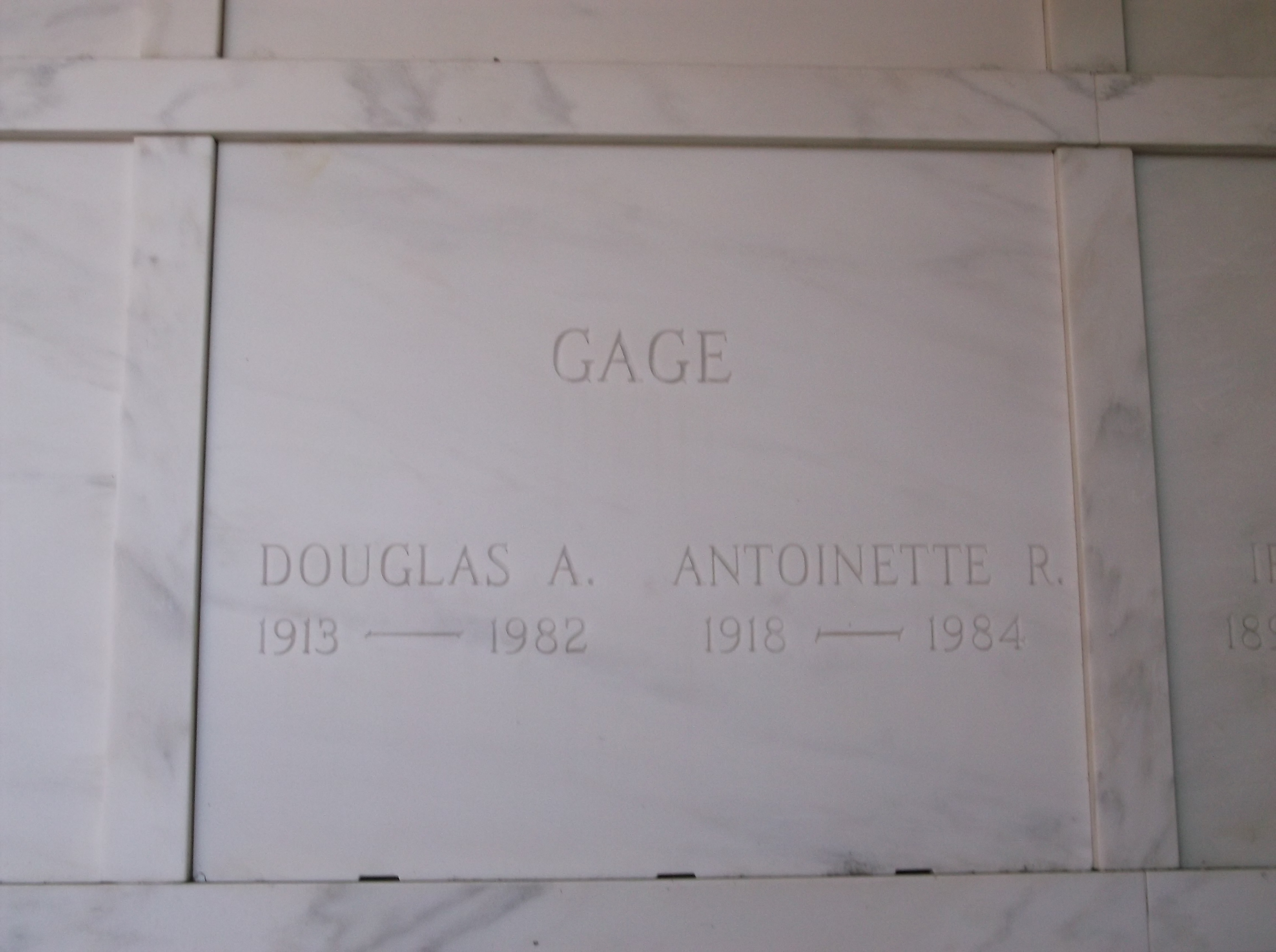 Douglas A Gage
