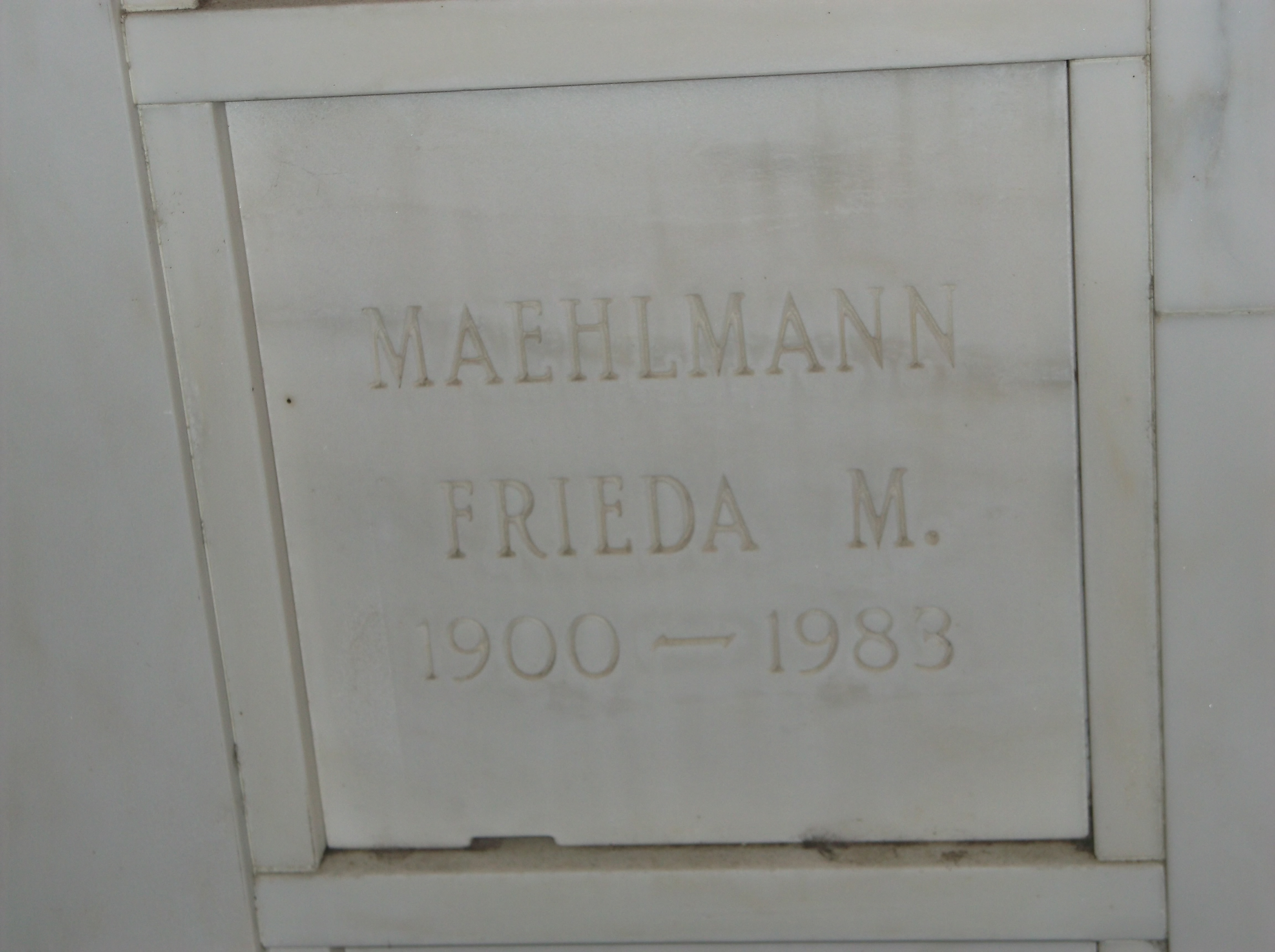 Frieda M Maehlmann