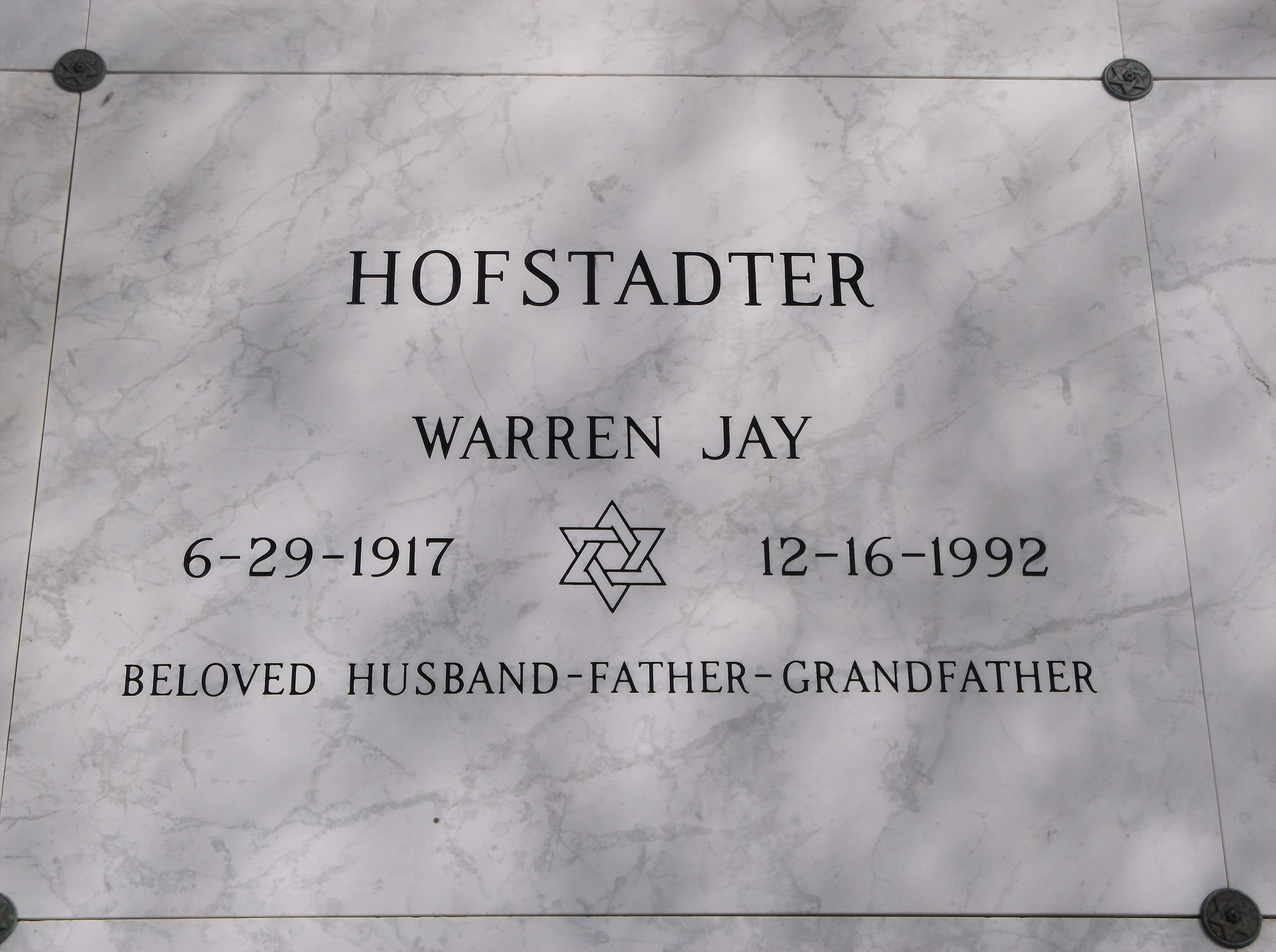 Warren Jay Hofstadter