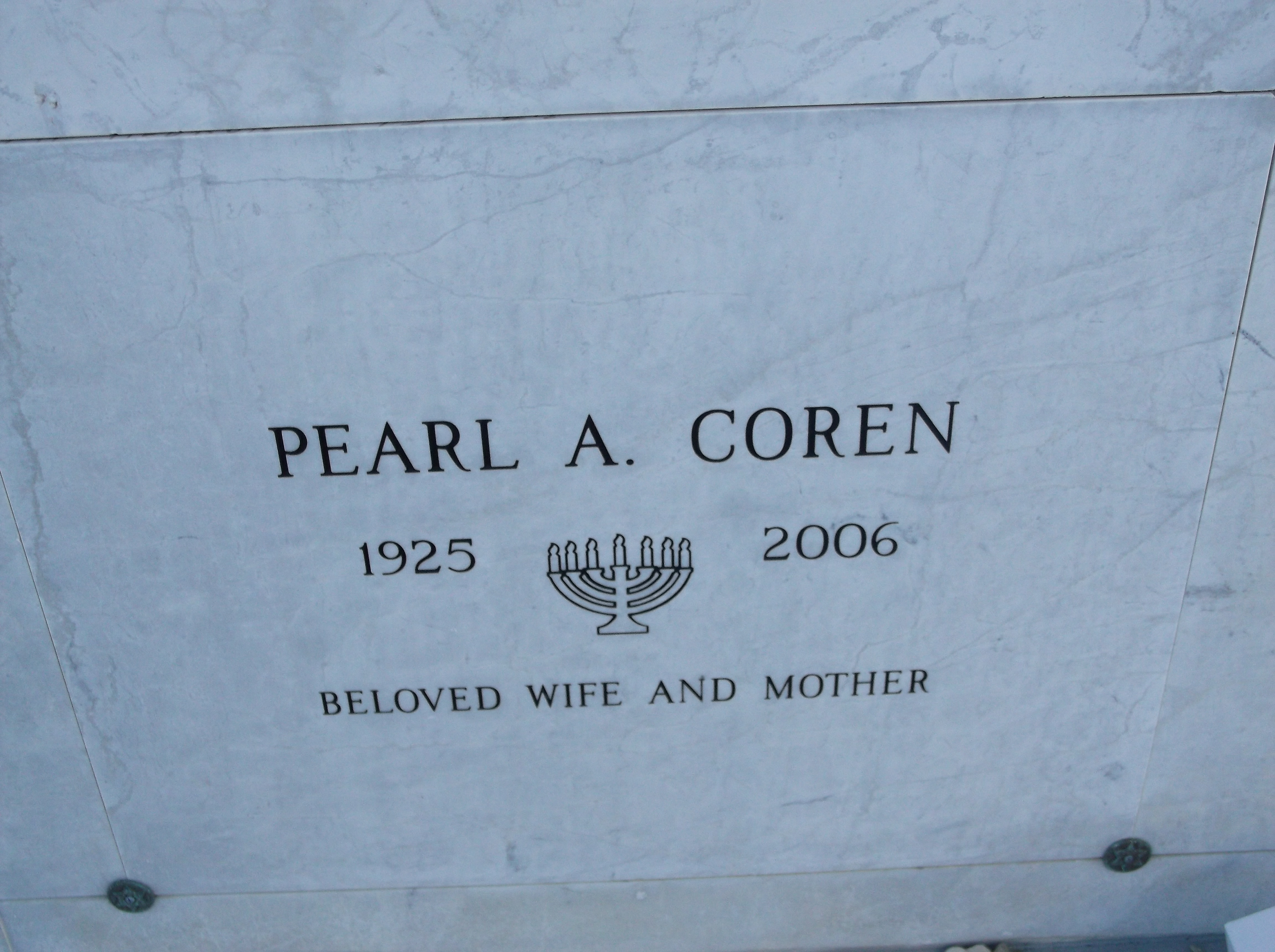 Pearl A Coren