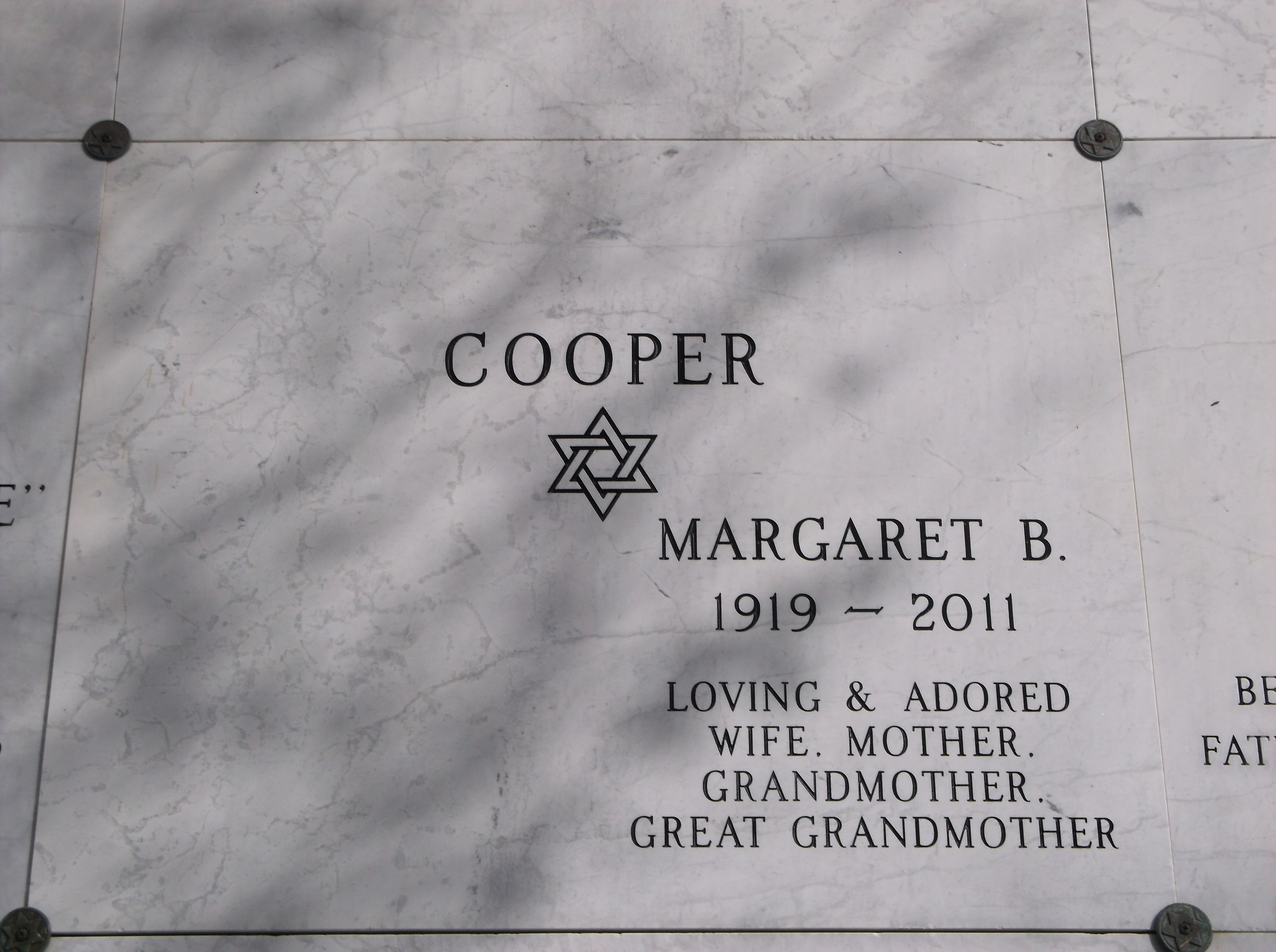 Margaret B Cooper