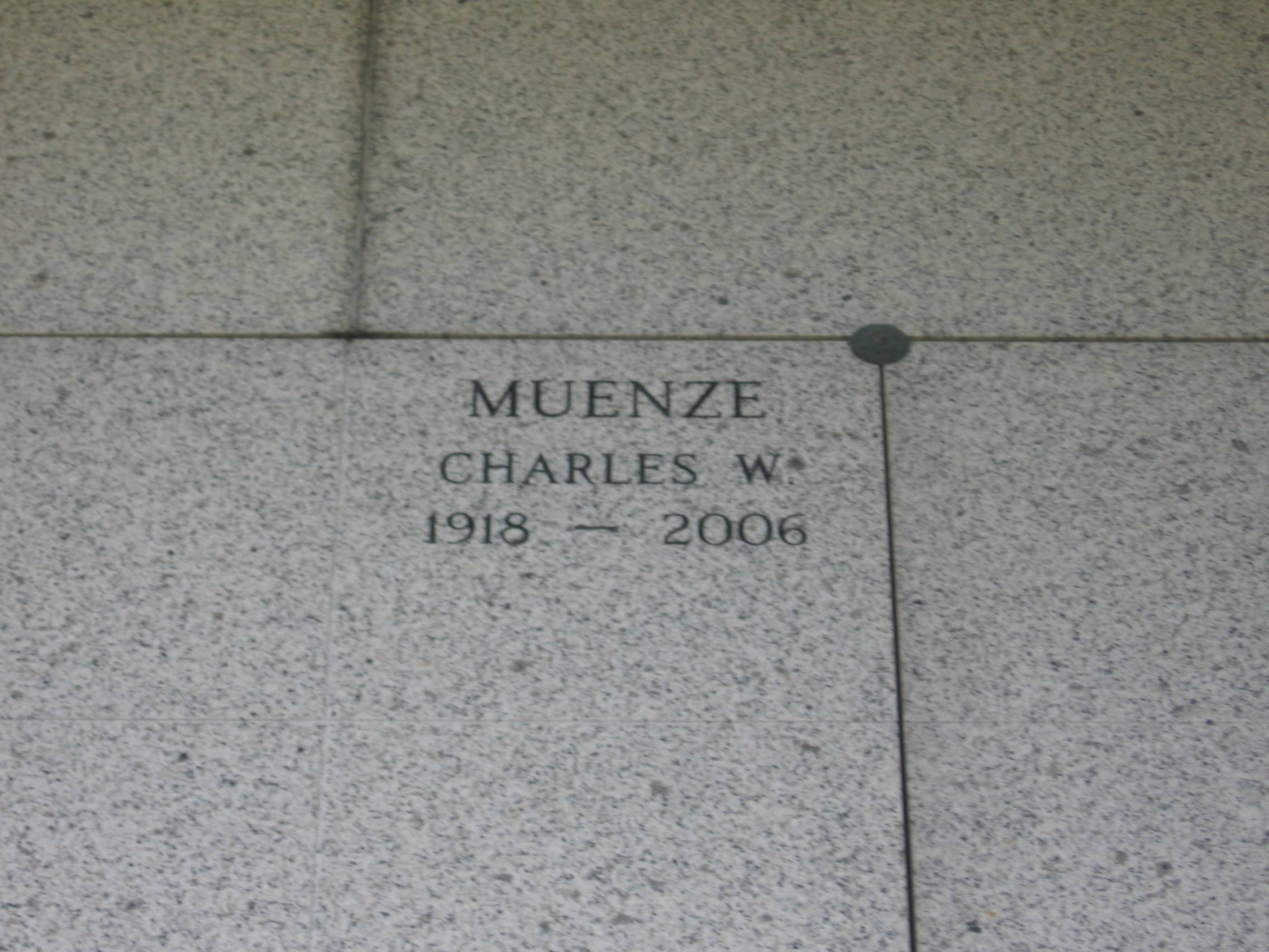 Charles W Muenze