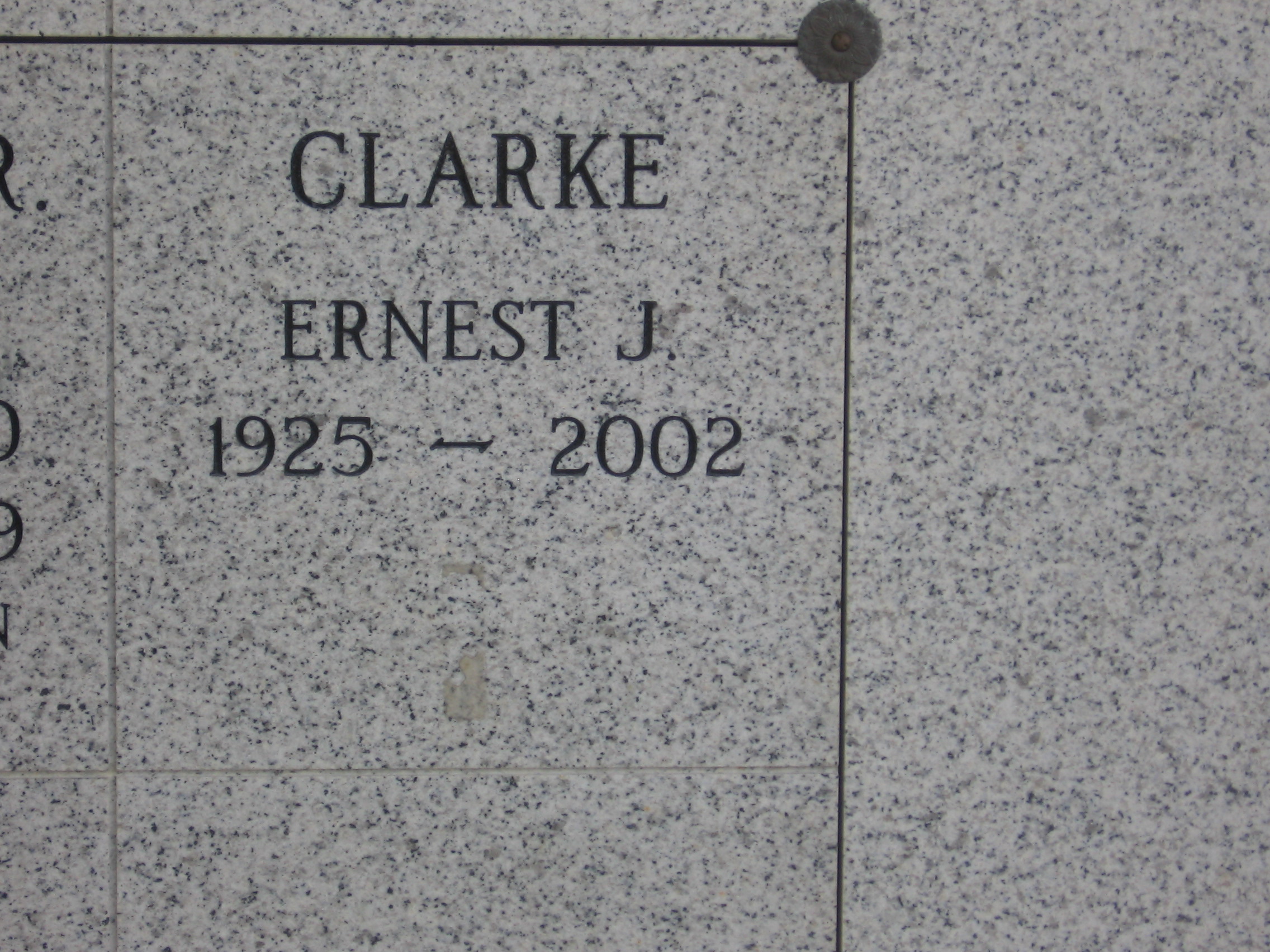 Ernest J Clarke