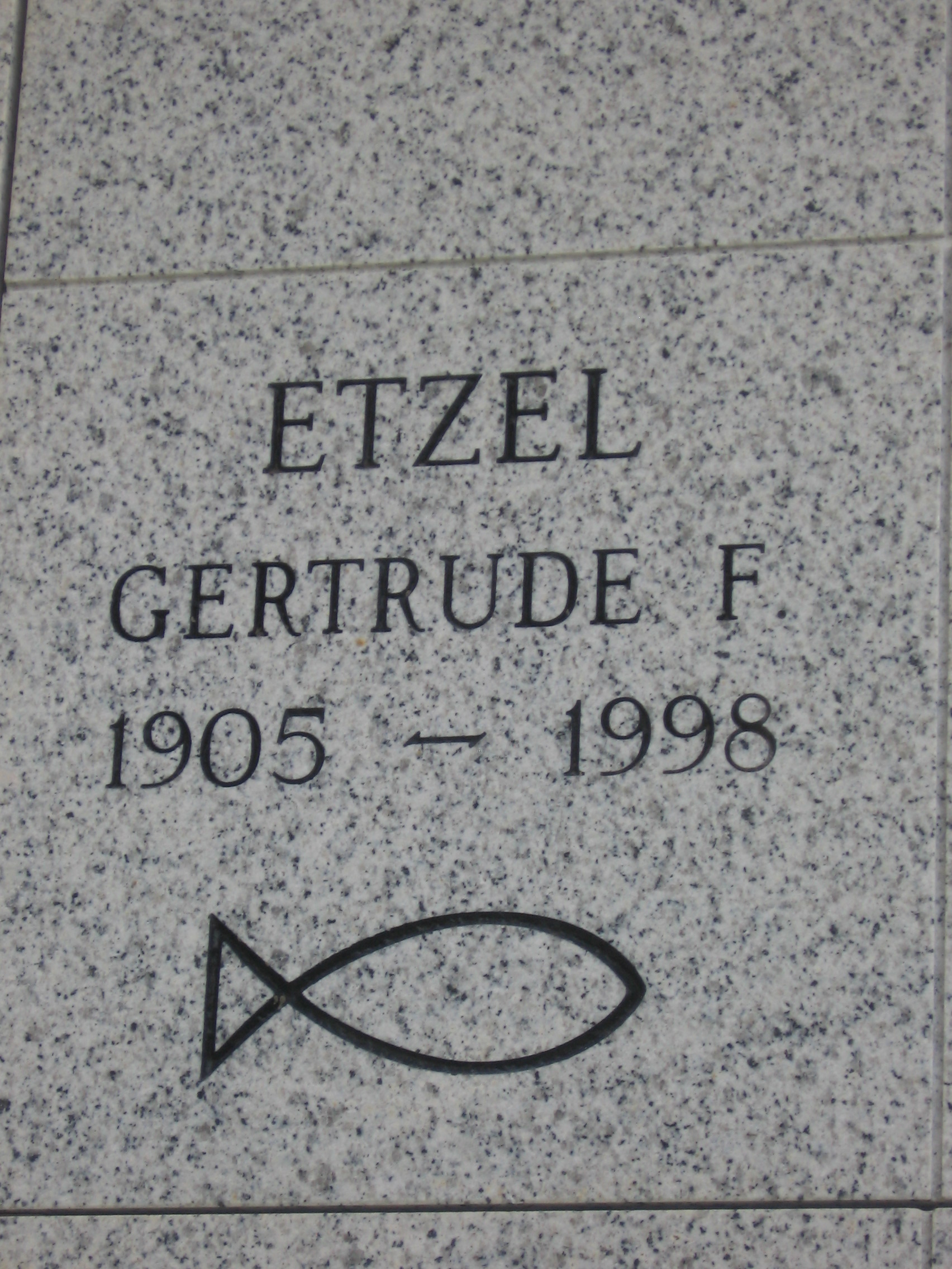 Gertrude F Etzel