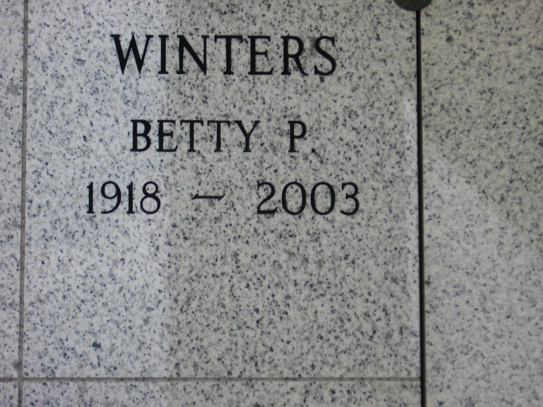 Betty P Winters
