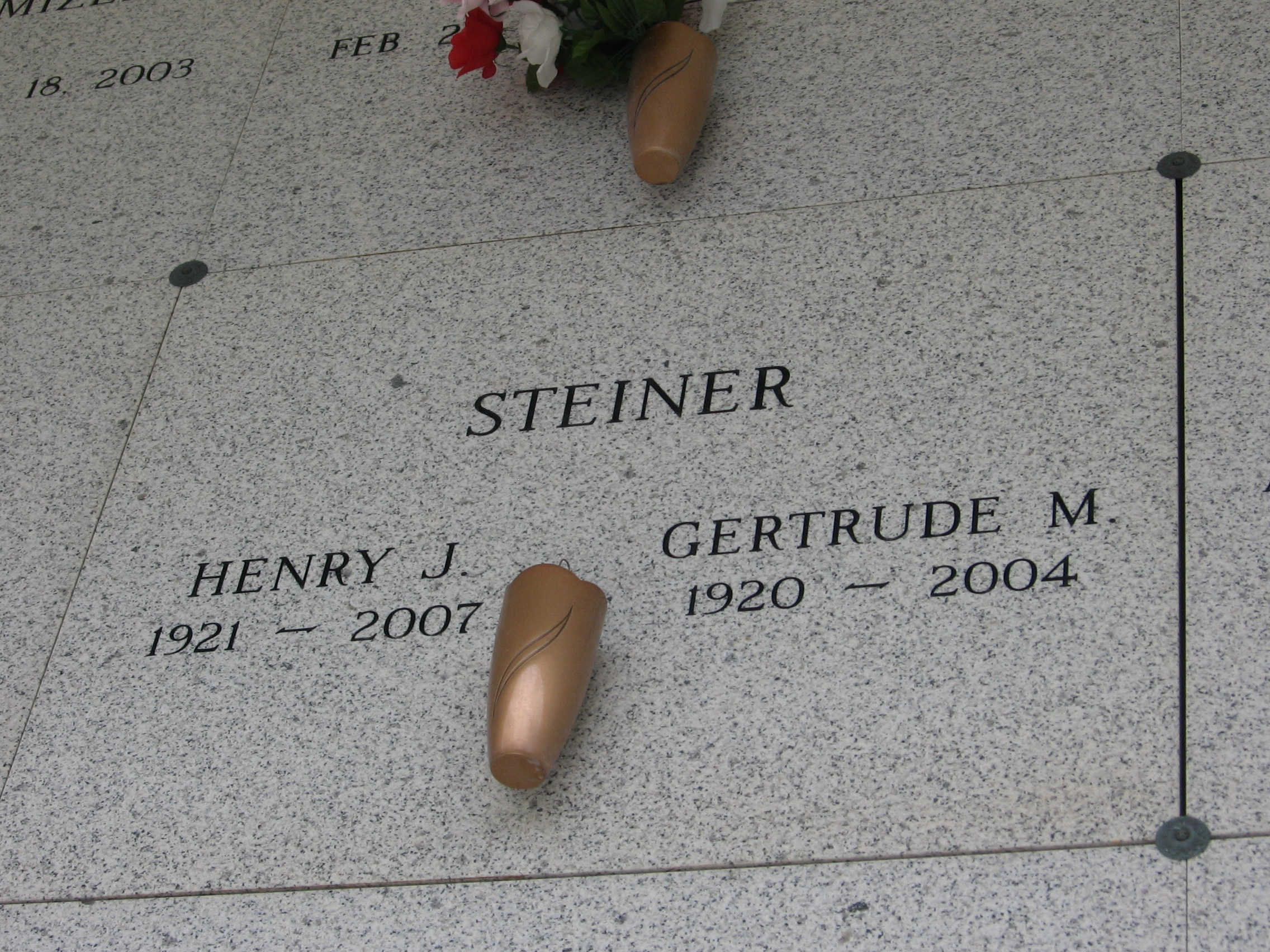 Gertrude M Steiner