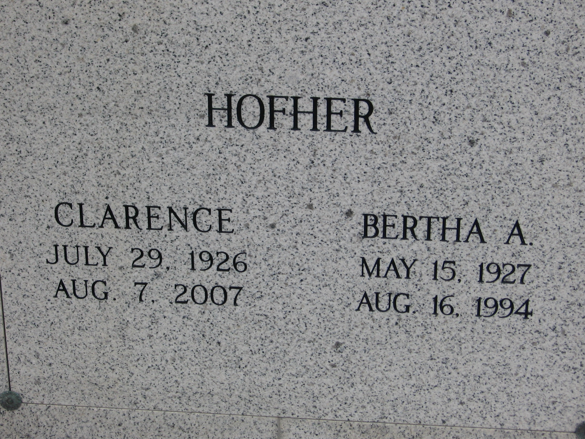 Clarence Hofher