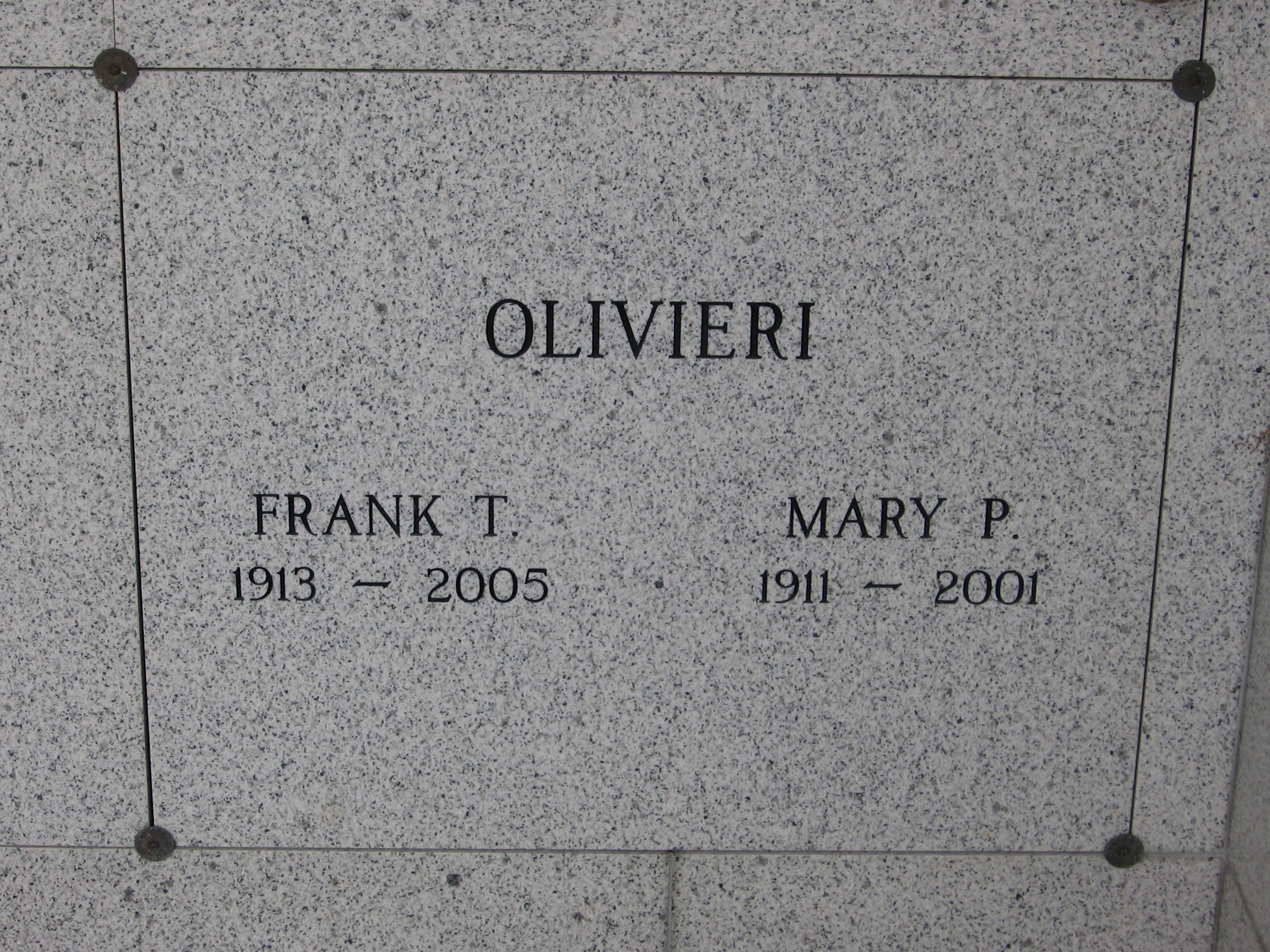 Frank T Olivieri