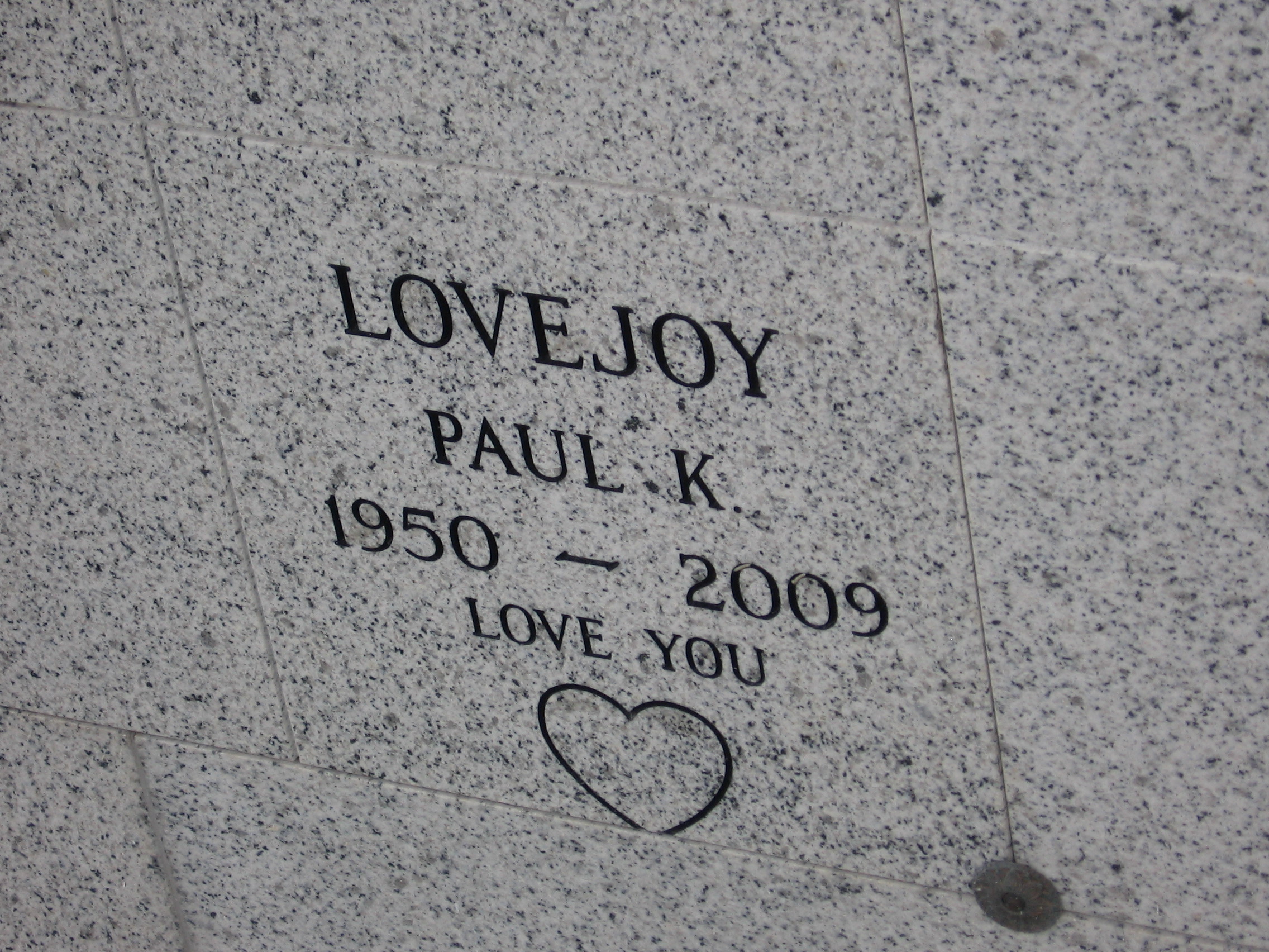 Paul K Lovejoy