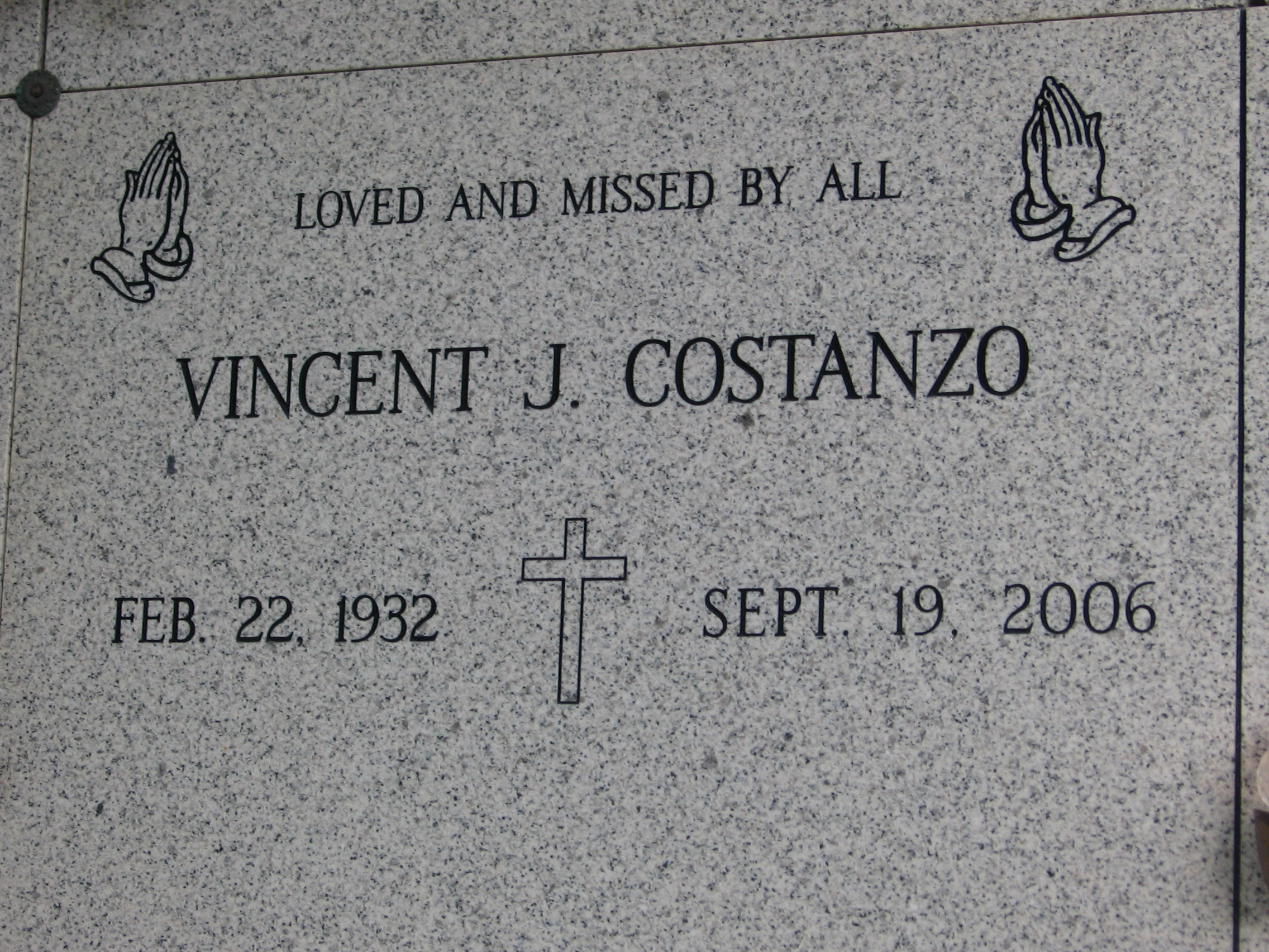Vincent J Costanzo